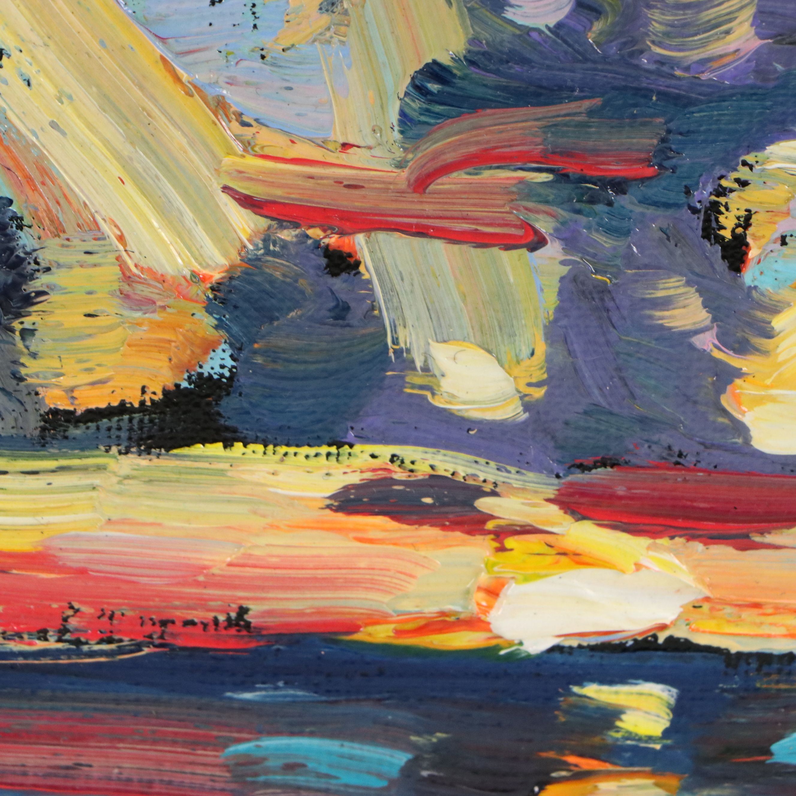 William Hawkins Oil Painting of Coastal Landscape at Sunset, 2026