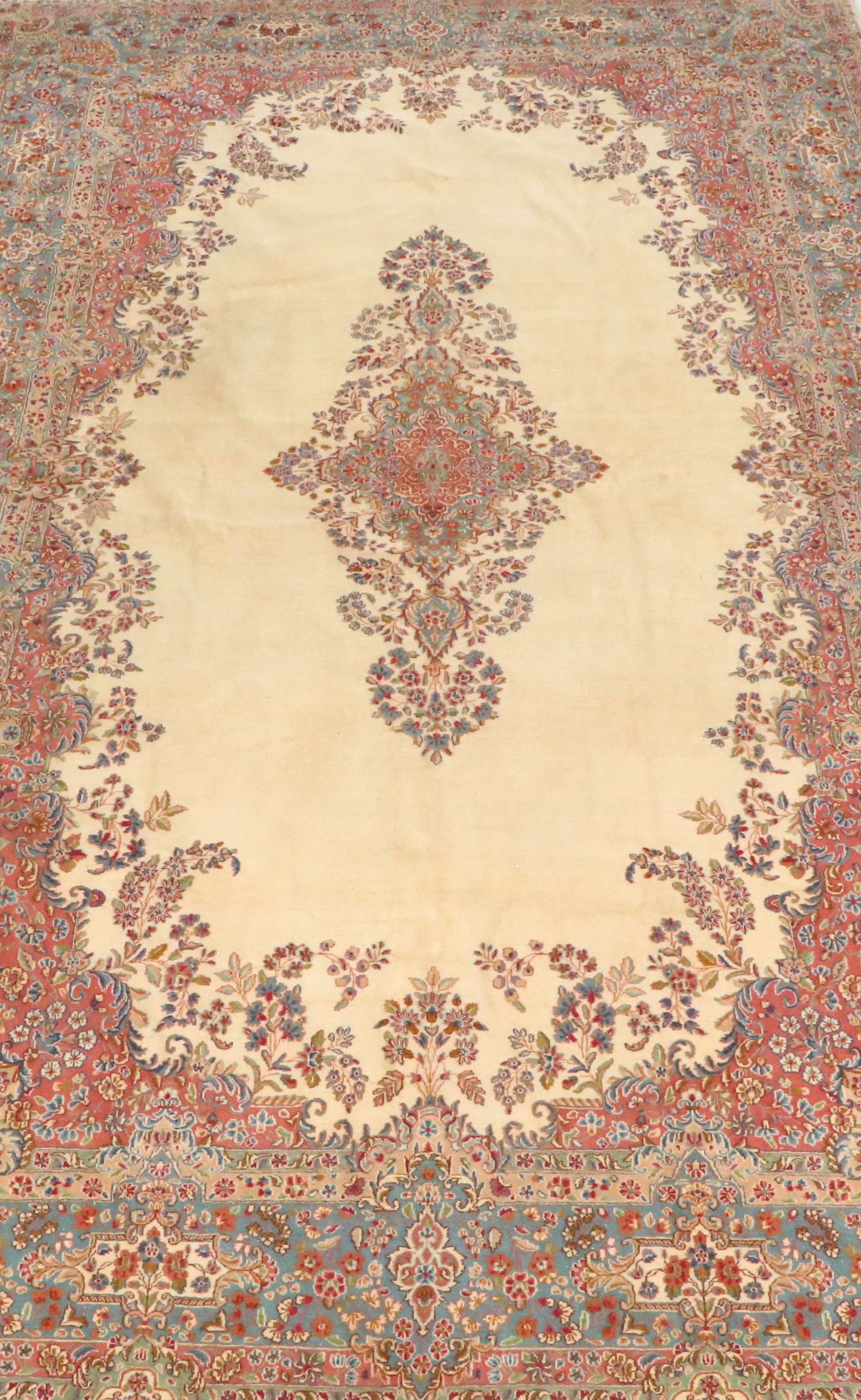 10'4 x 18'2 Hand-Knotted Persian Kerman Room-Sized Rug