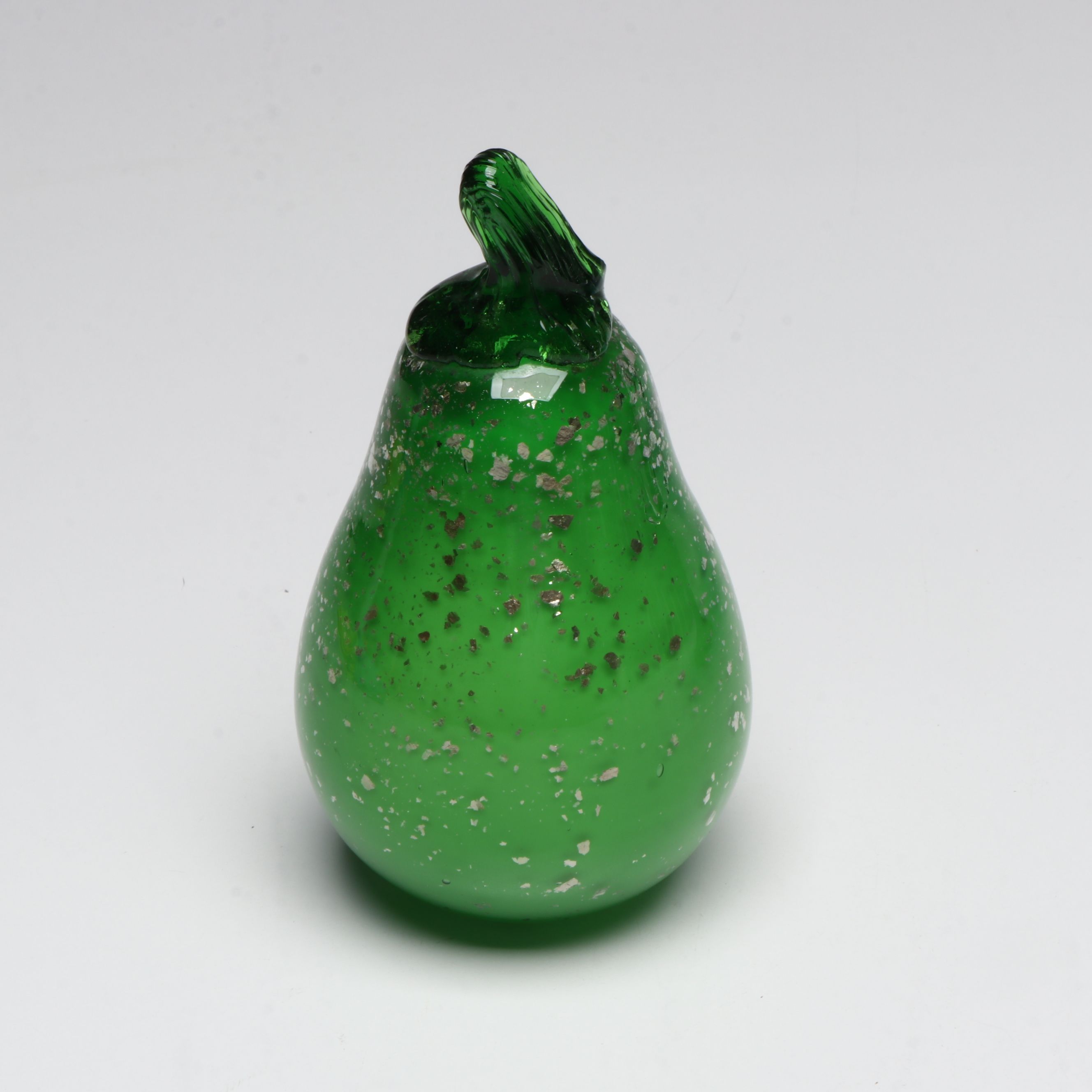 Viking Glass "Epic Blue" Pedestal Bowl with Glass Vegetable Sculptures