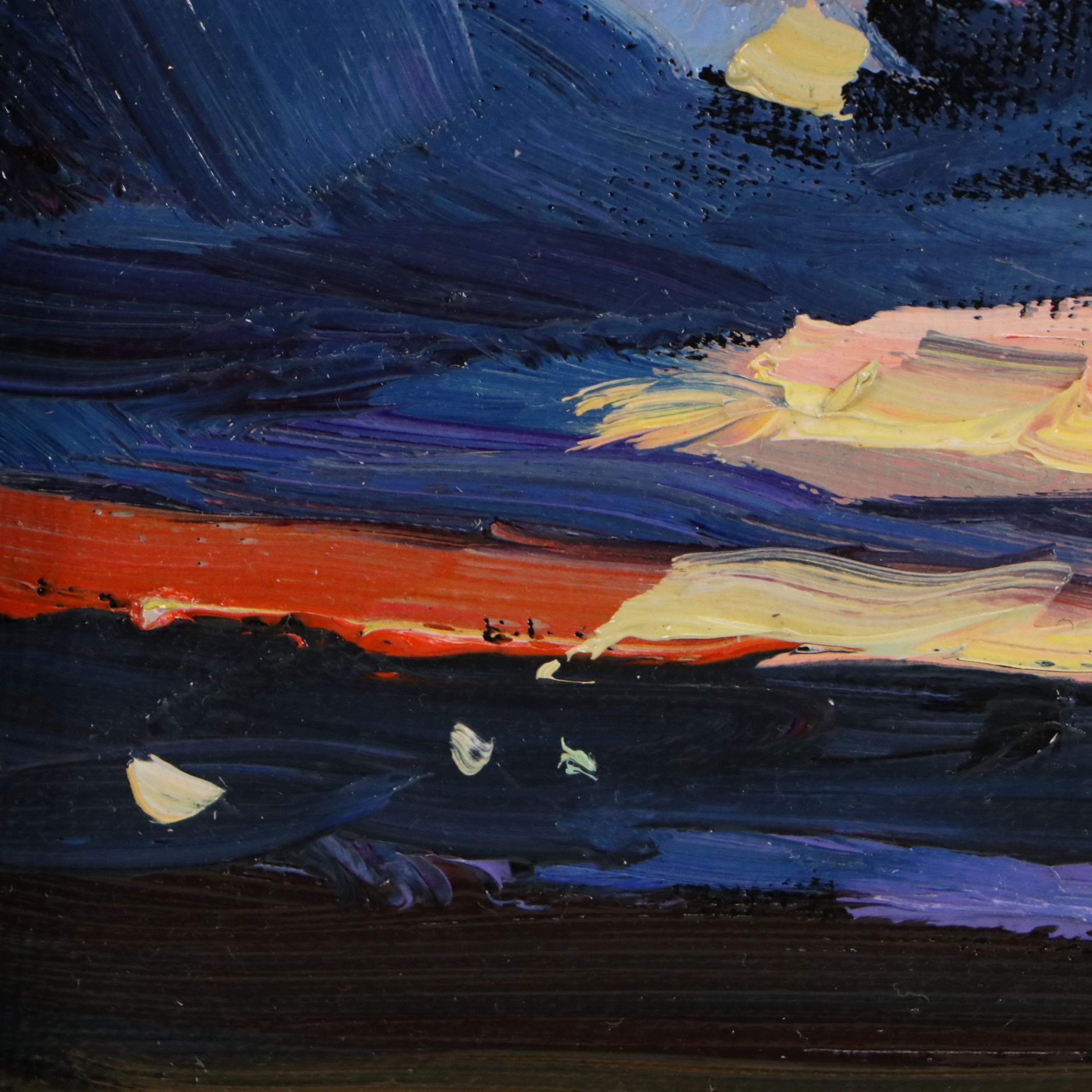 William Hawkins Oil Painting of Landscape at Sunset, 2026