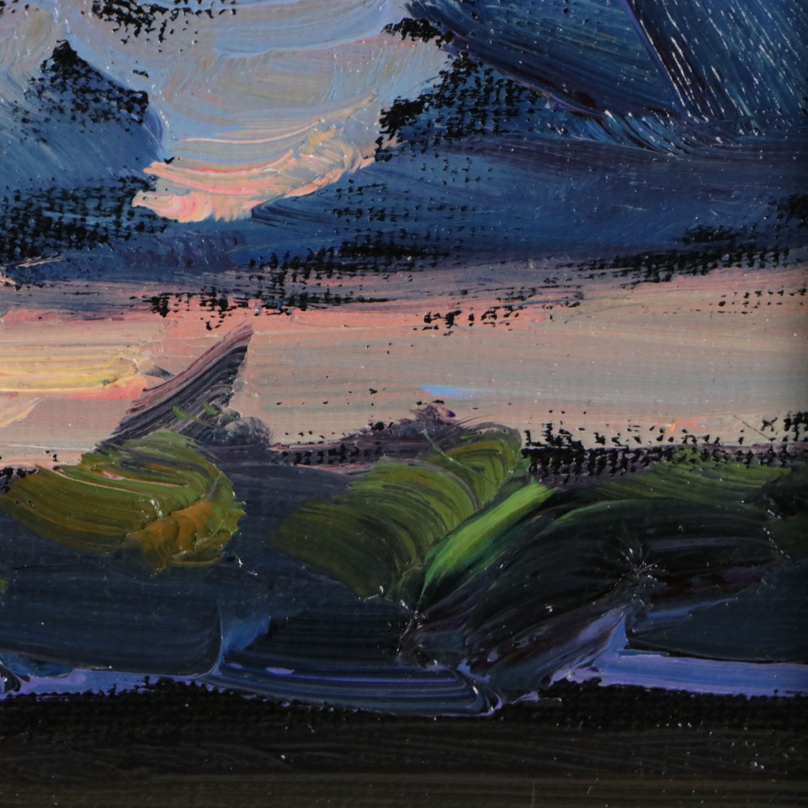 William Hawkins Oil Painting of Landscape at Sunset, 2026