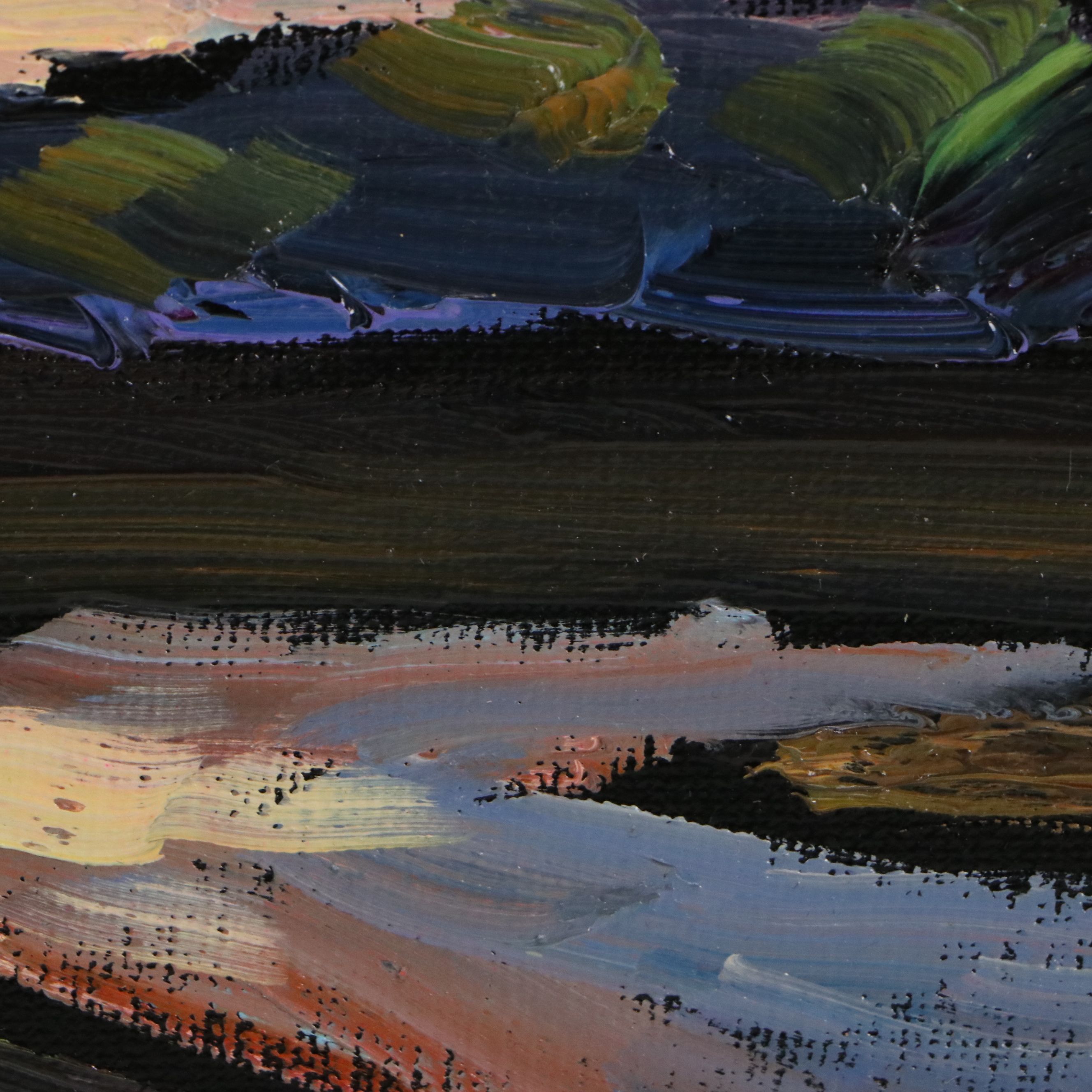 William Hawkins Oil Painting of Landscape at Sunset, 2026