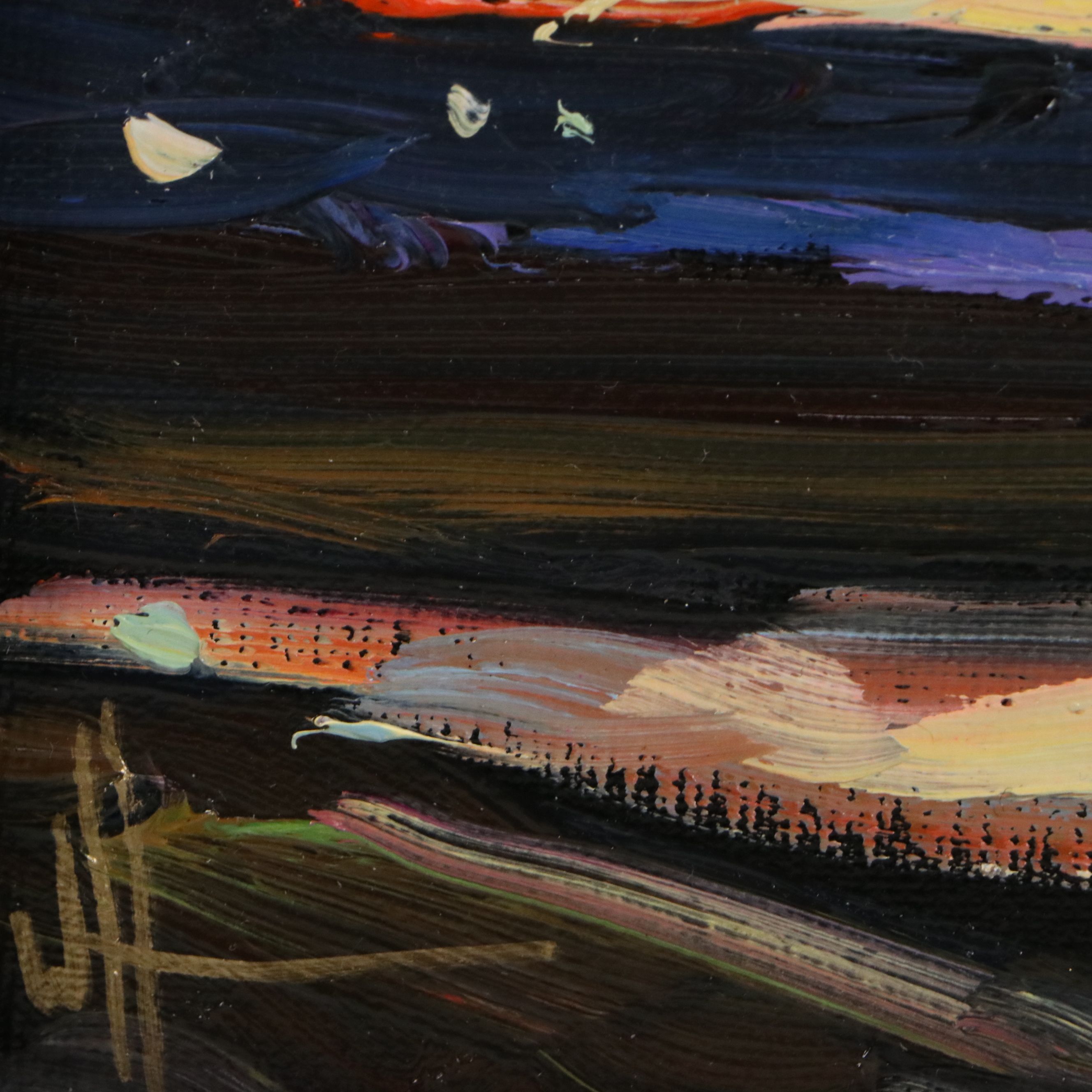William Hawkins Oil Painting of Landscape at Sunset, 2026