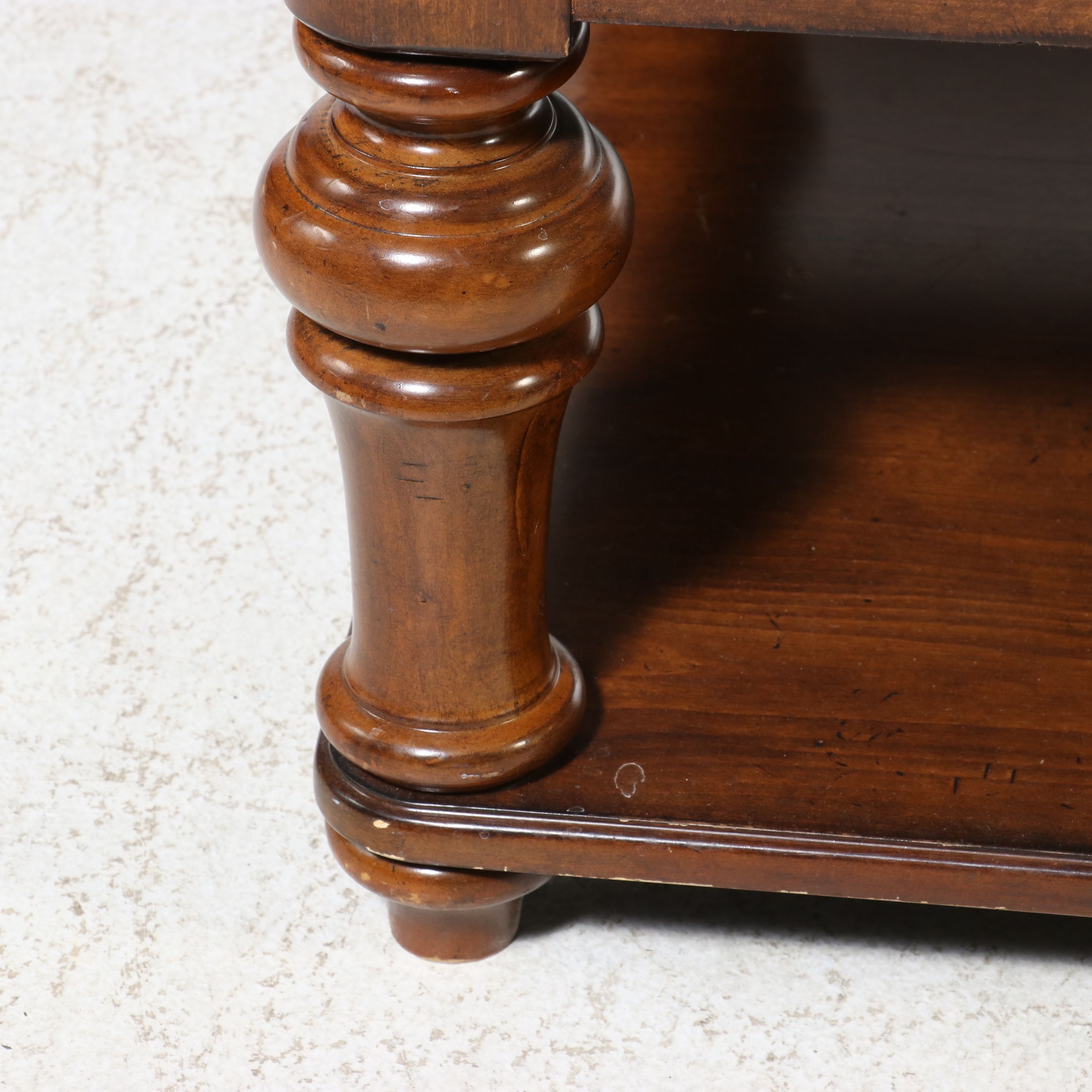 Hooker Furniture Traditional Style Wooden Coffee Table with Glass Top