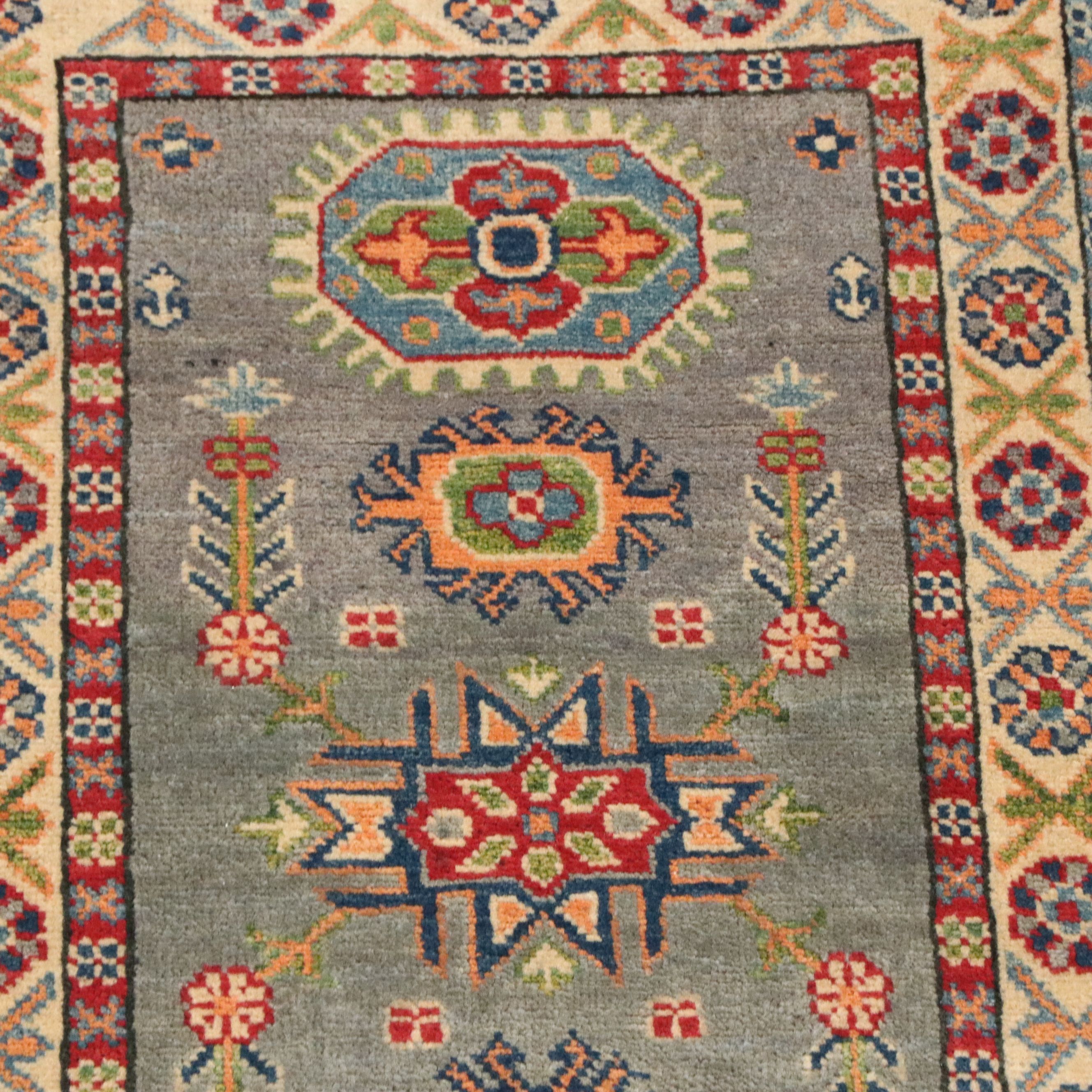 2' x 5'7 Hand-Knotted Afghan Kazak Carpet Runner