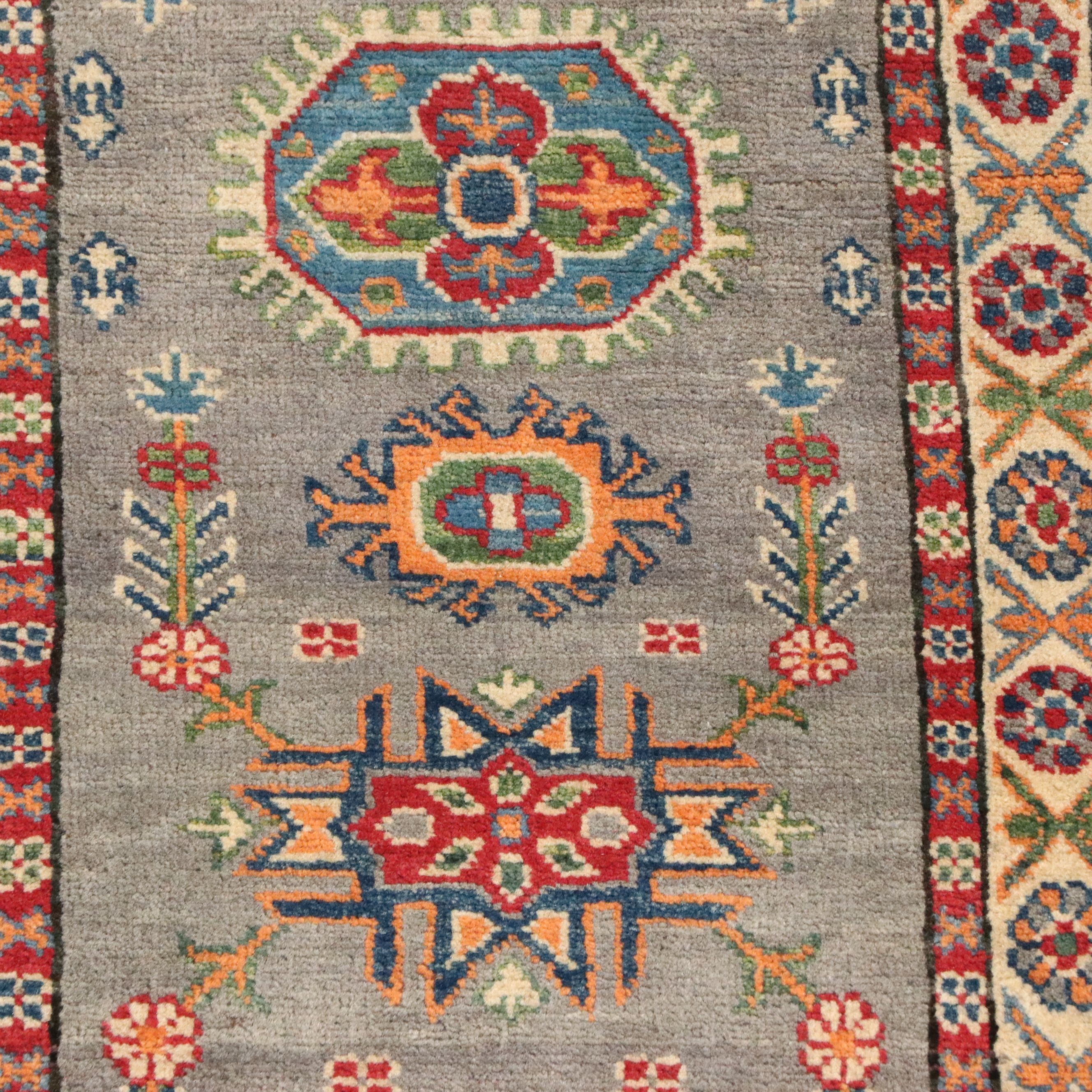 2' x 5'7 Hand-Knotted Afghan Kazak Carpet Runner