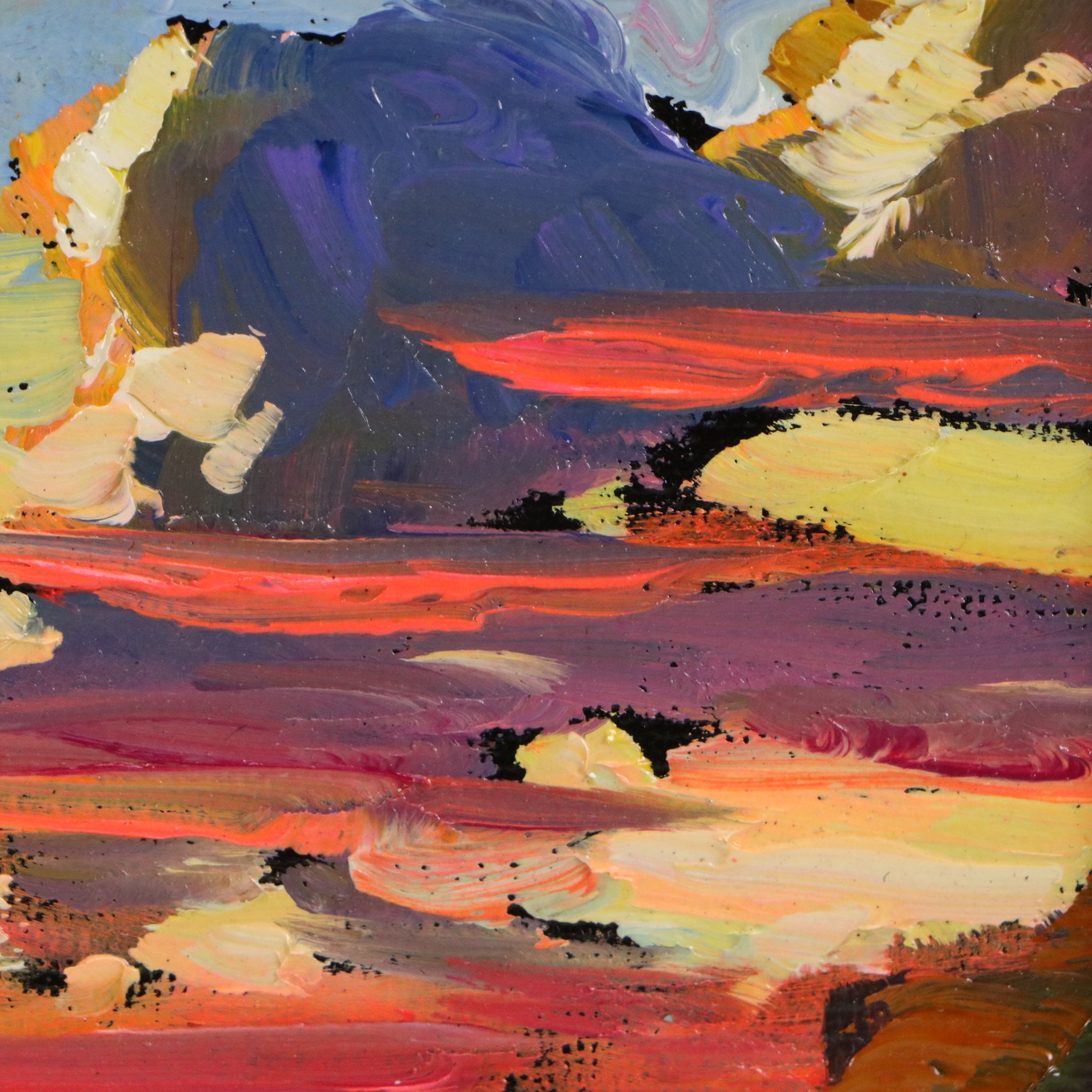 William Hawkins Oil Painting of Landscape at Sunset, 2026