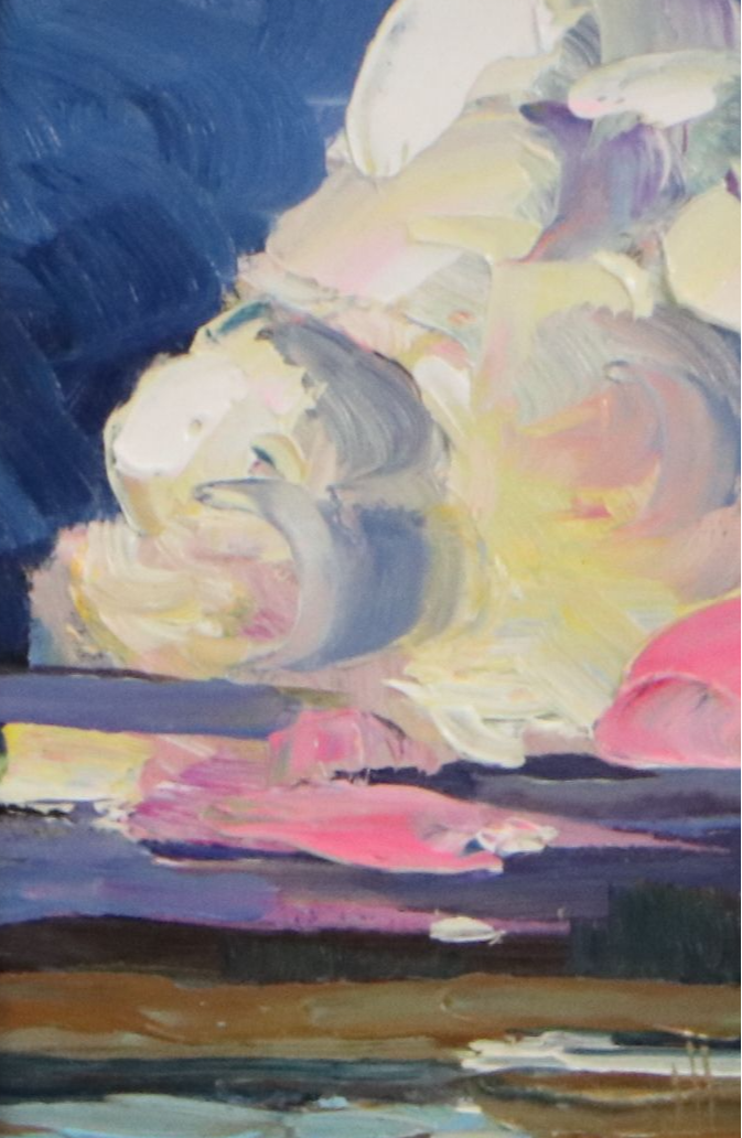 William Hawkins Oil Painting of Landscape at Sunset, 2026