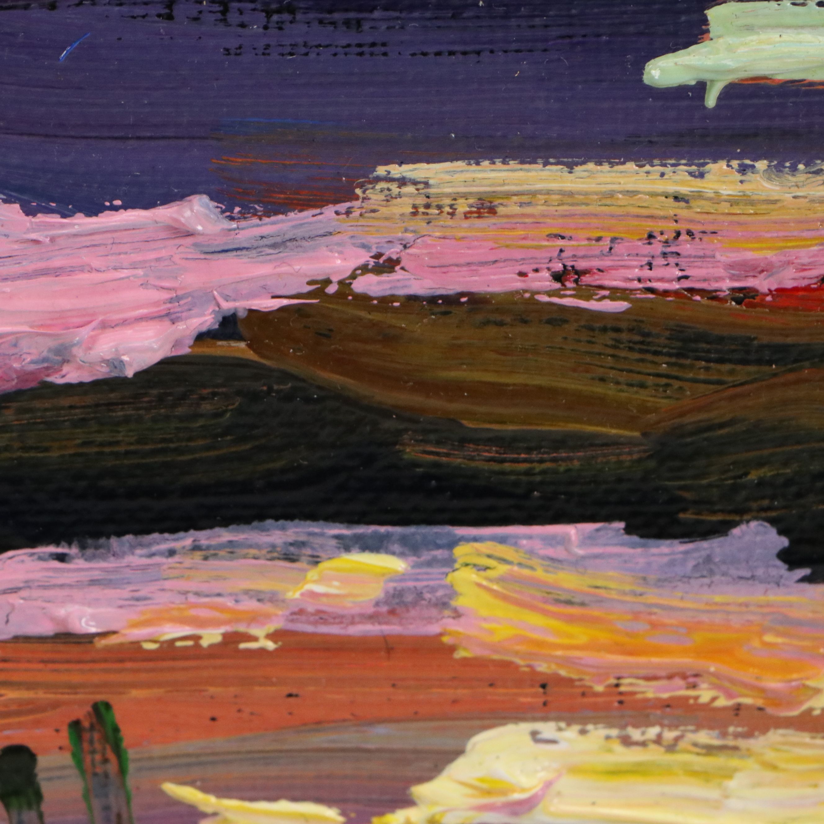 William Hawkins Oil Painting of Landscape at Sunset, Circa 2026