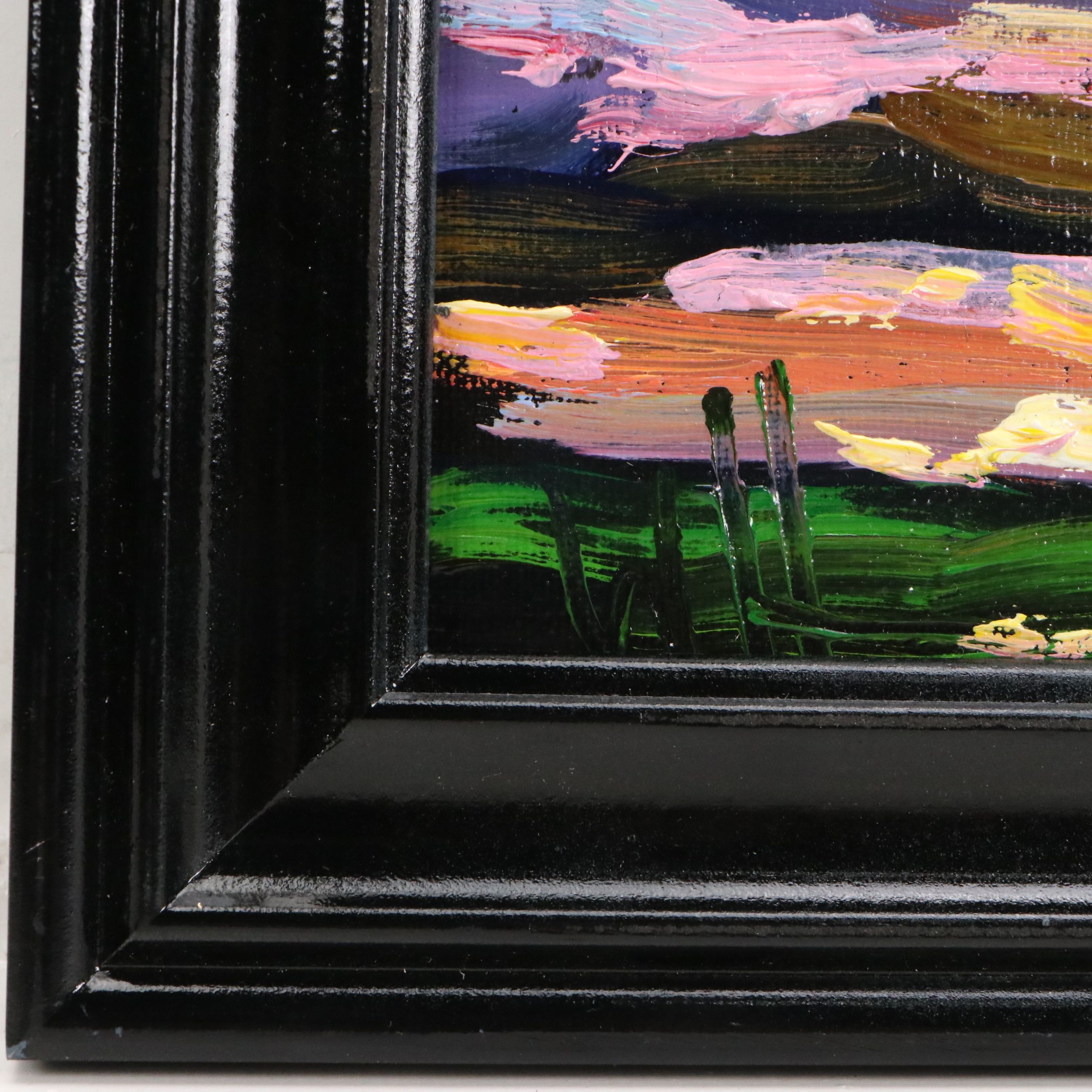 William Hawkins Oil Painting of Landscape at Sunset, Circa 2026