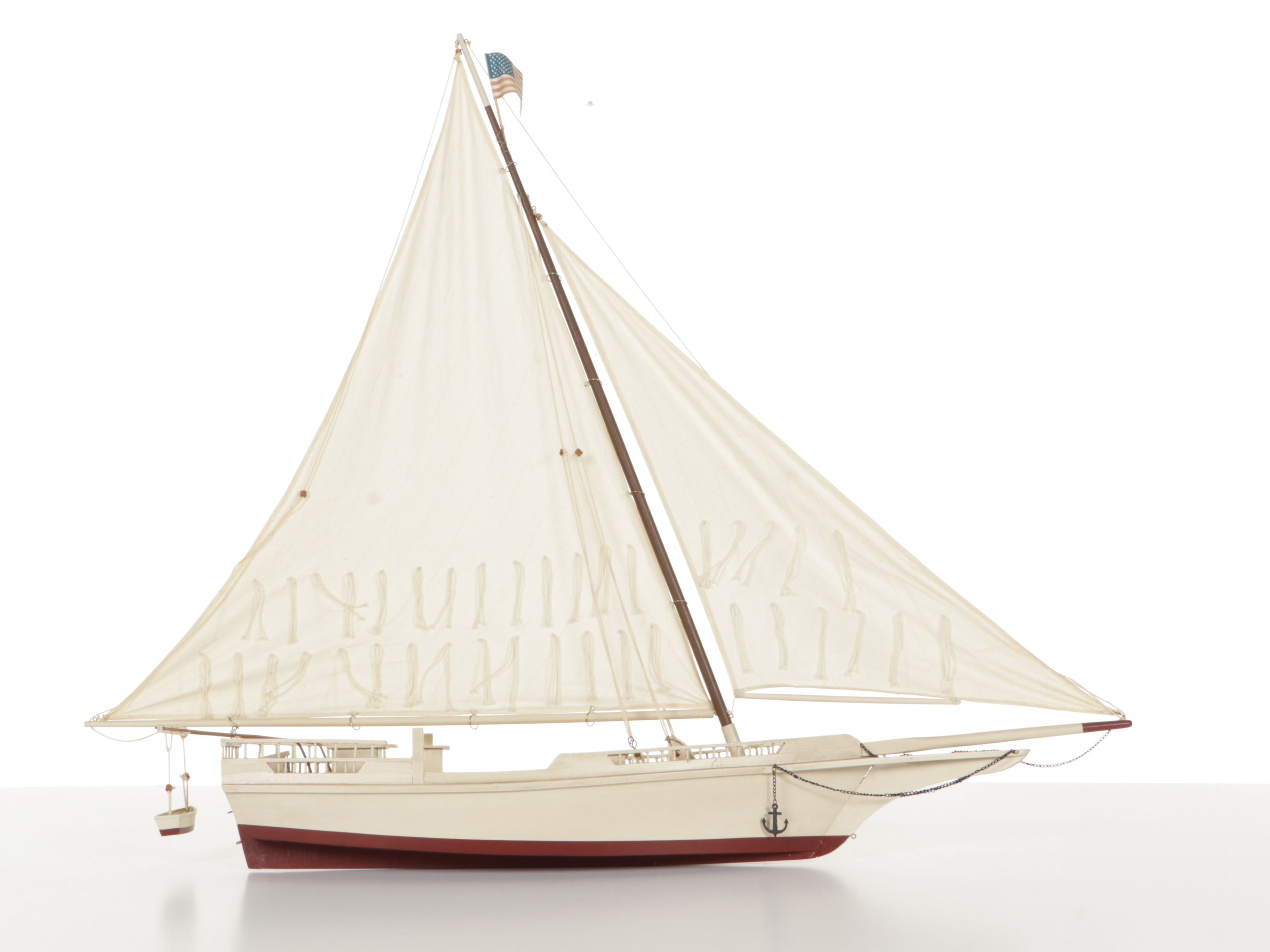 Hand Crafted "Skipjack" Model Sailboat