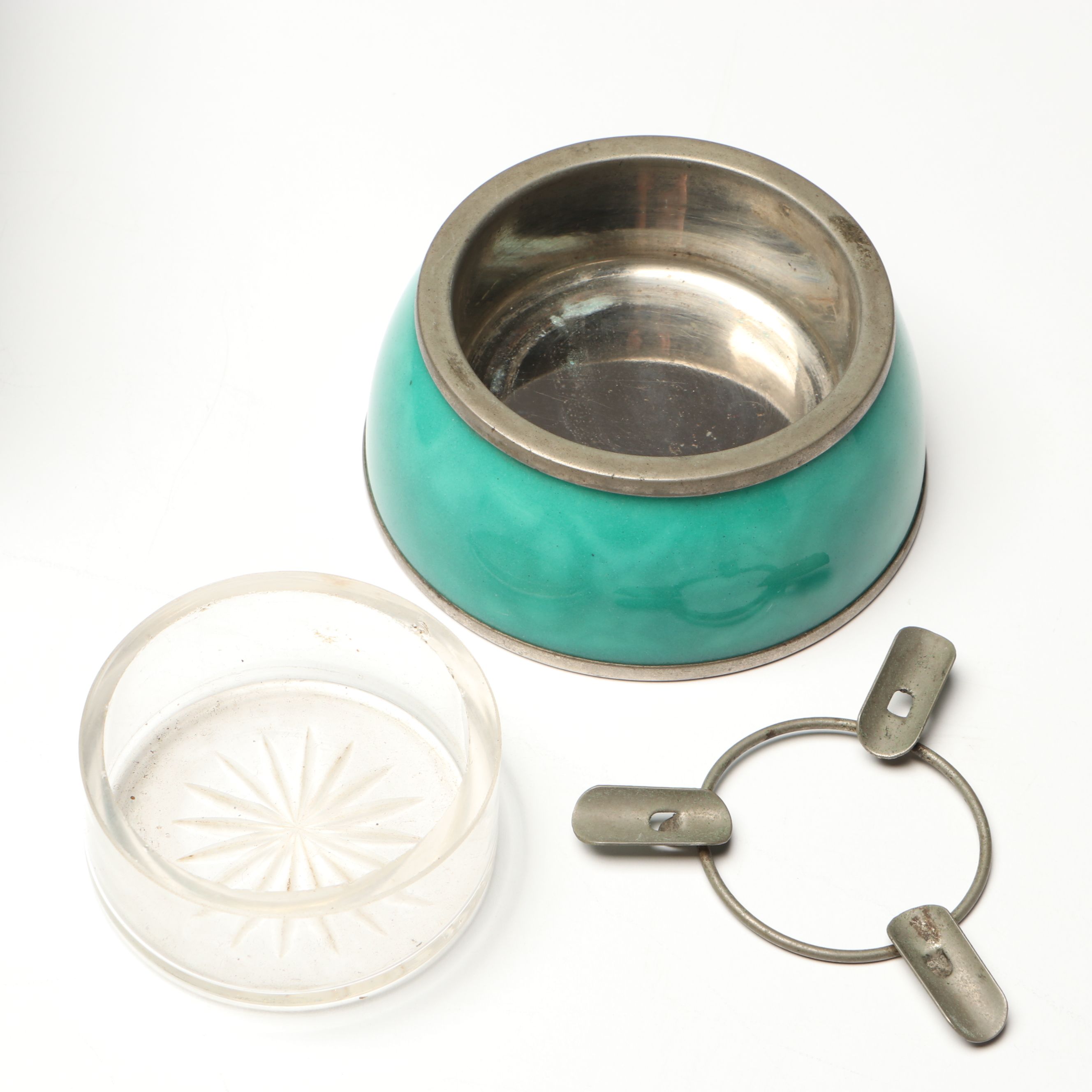 NHK Enameled Metal Vase and Smoking Kit