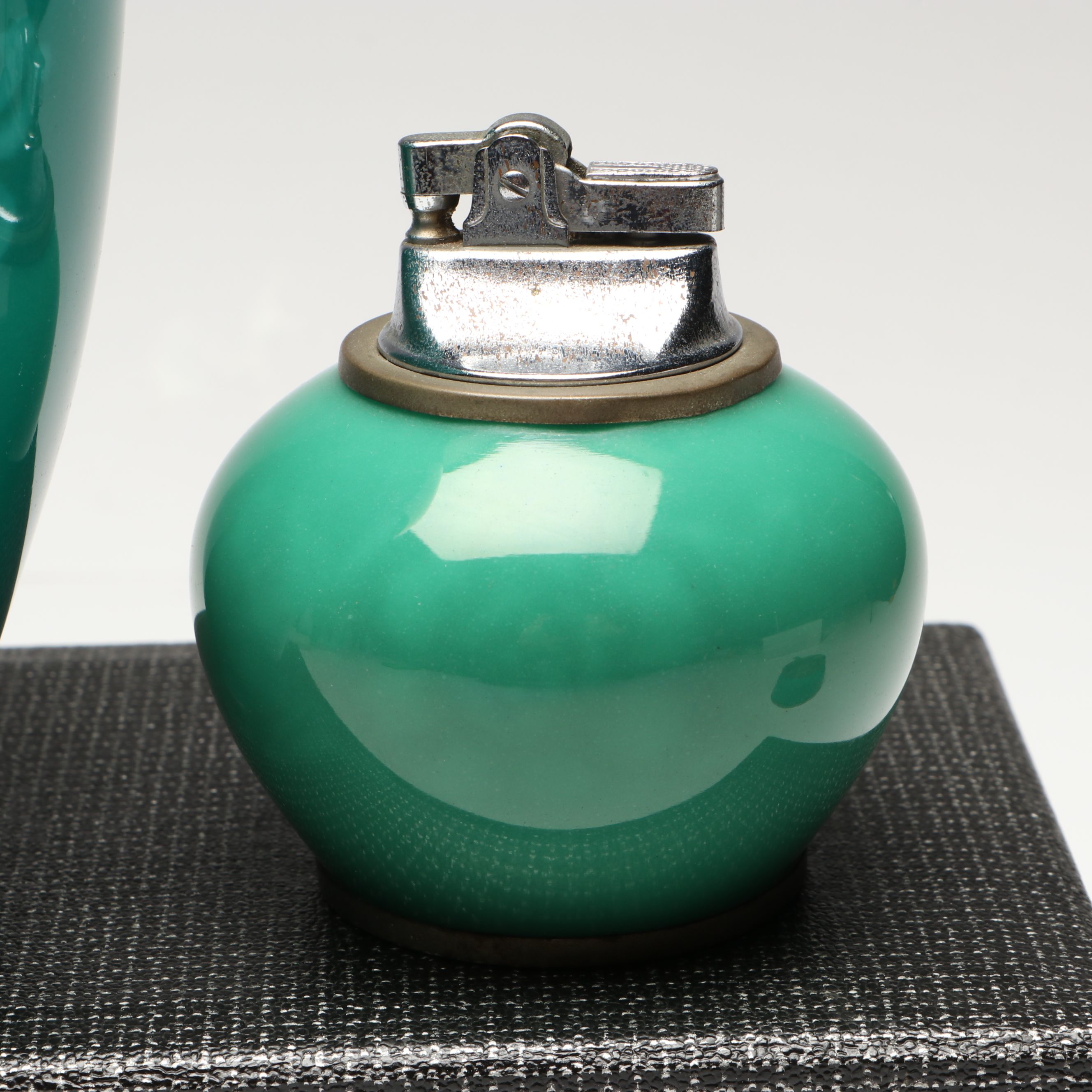 NHK Enameled Metal Vase and Smoking Kit