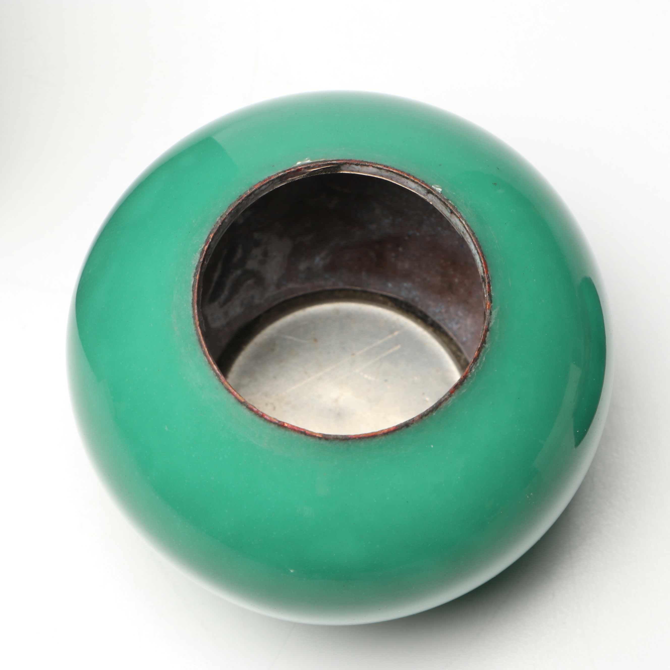 NHK Enameled Metal Vase and Smoking Kit