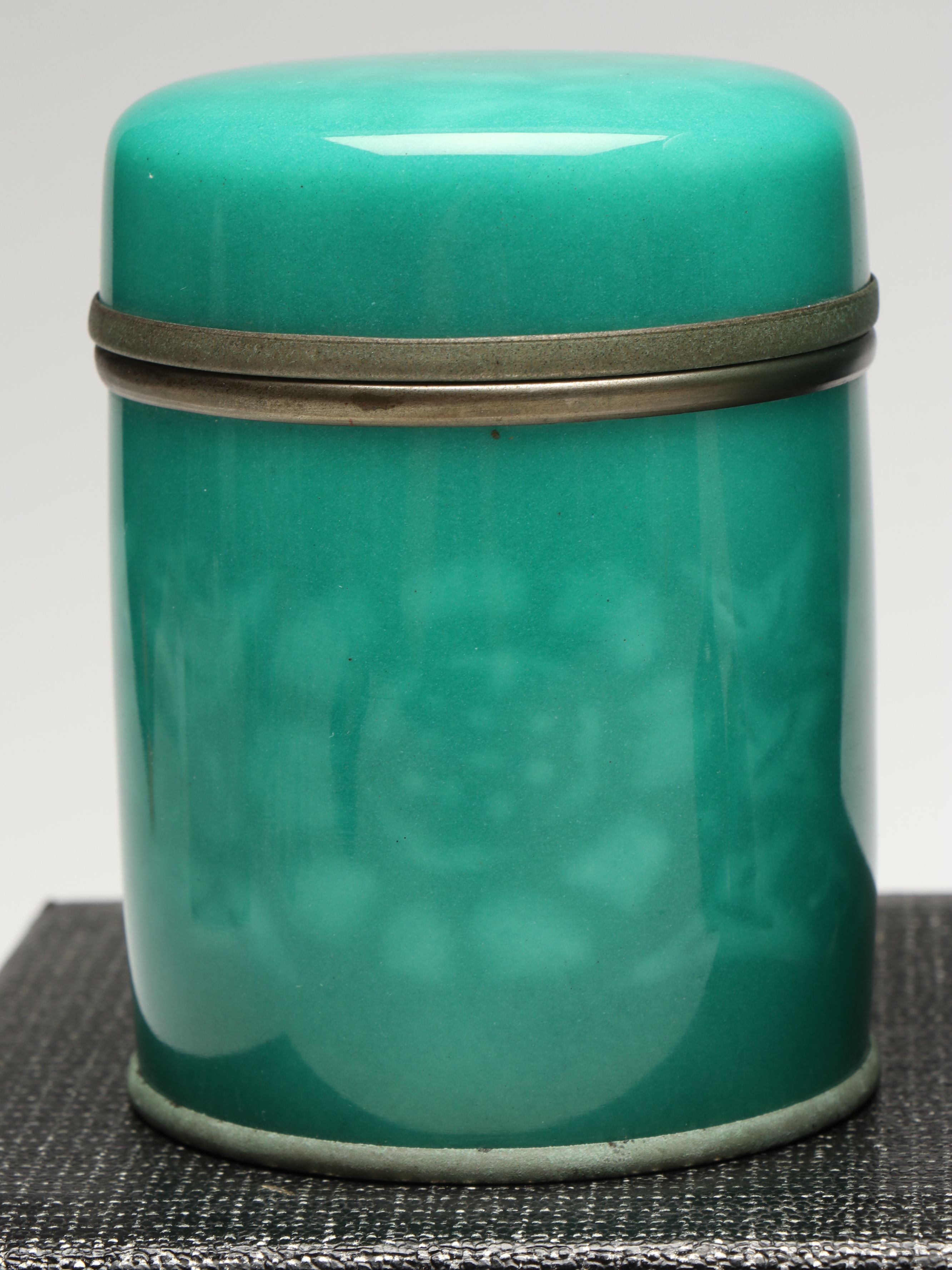 NHK Enameled Metal Vase and Smoking Kit