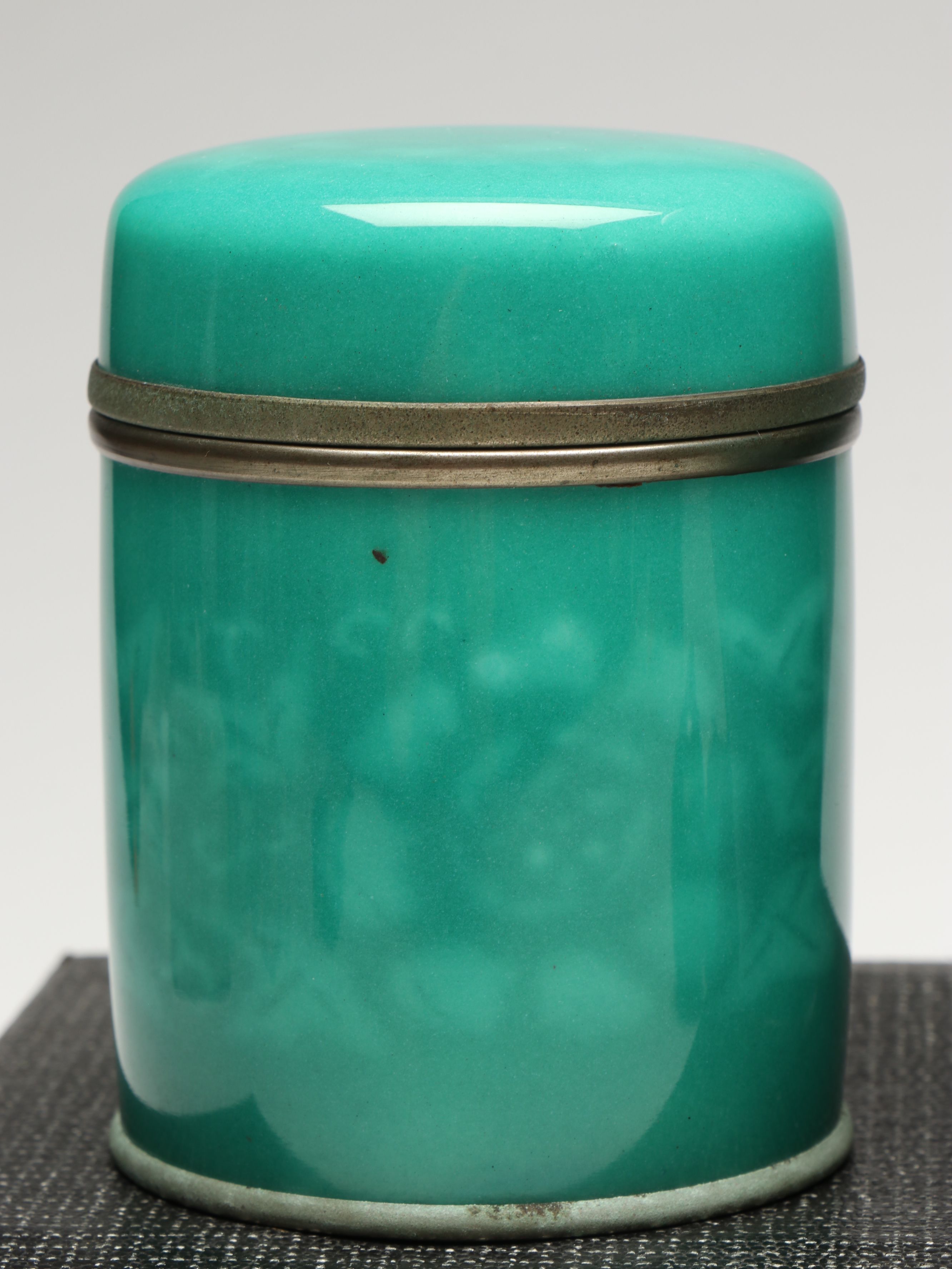 NHK Enameled Metal Vase and Smoking Kit