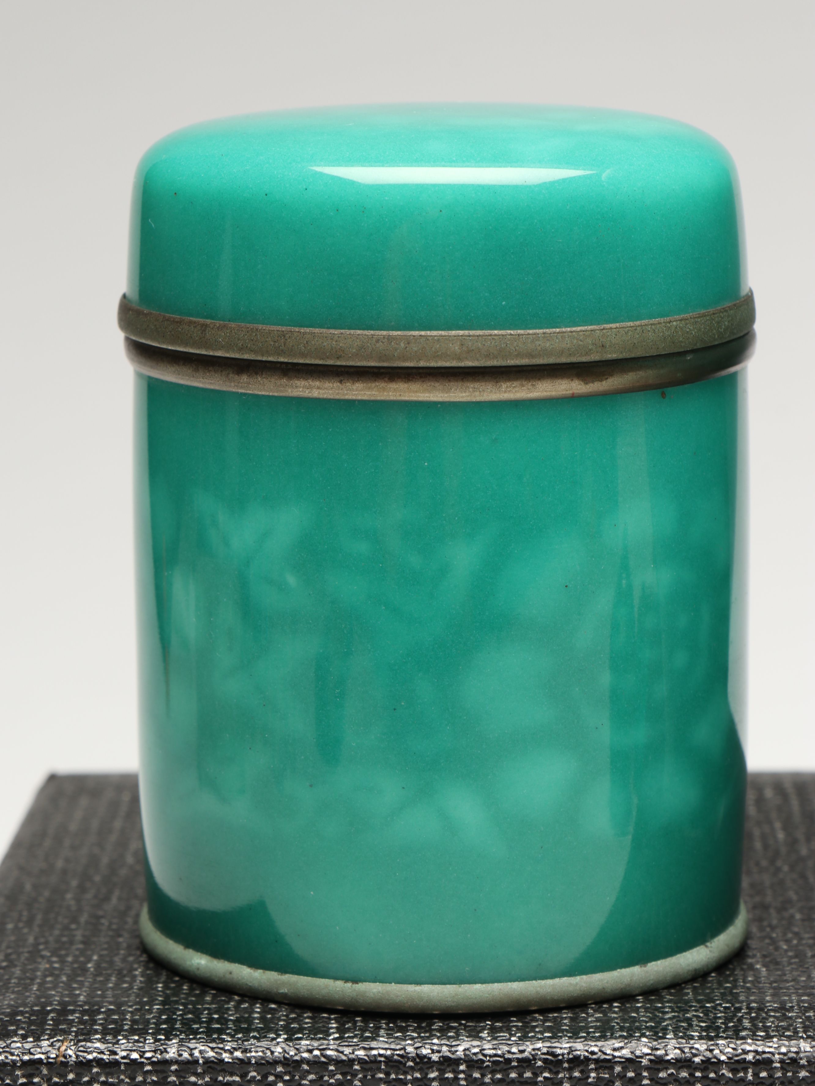 NHK Enameled Metal Vase and Smoking Kit