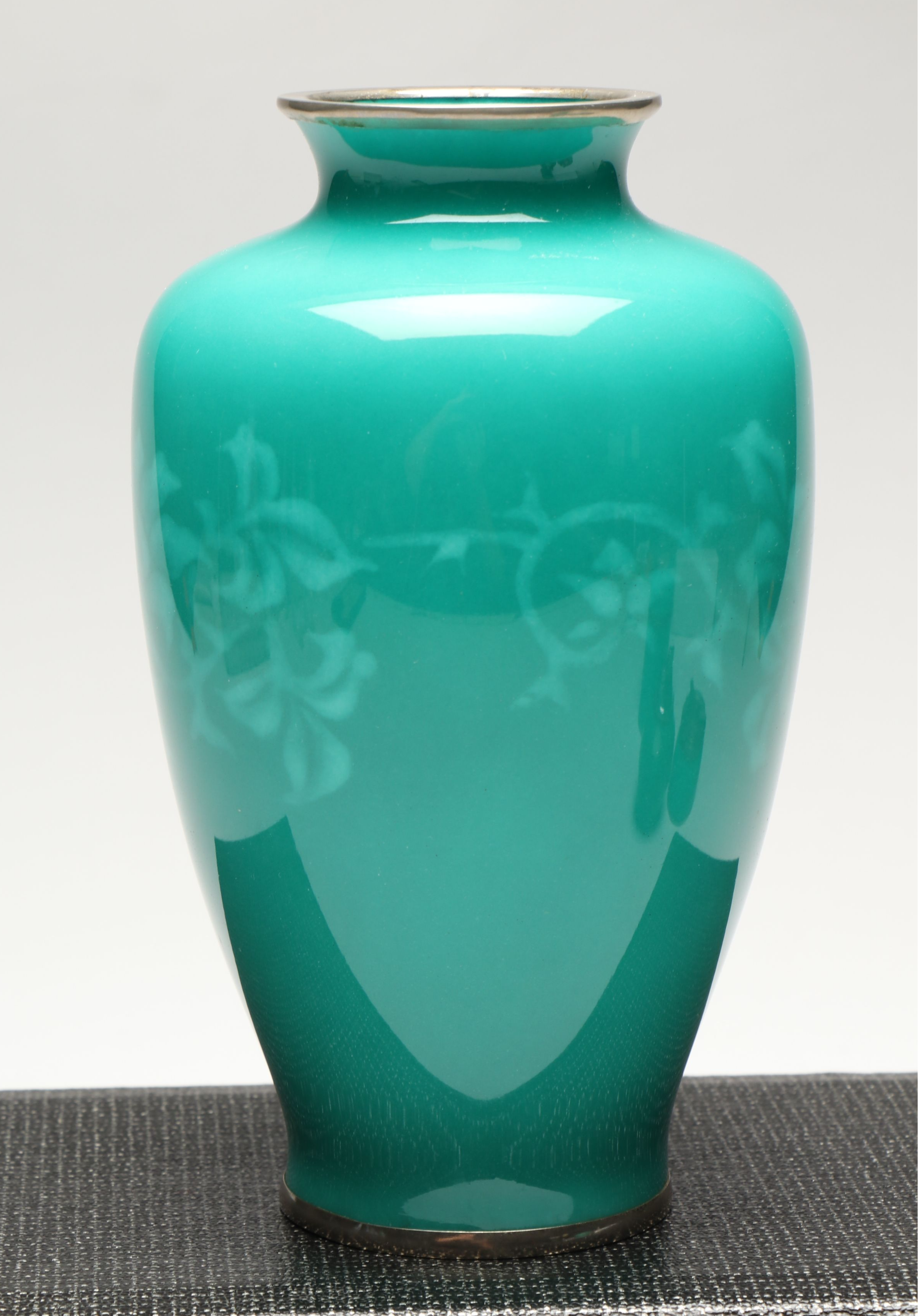 NHK Enameled Metal Vase and Smoking Kit