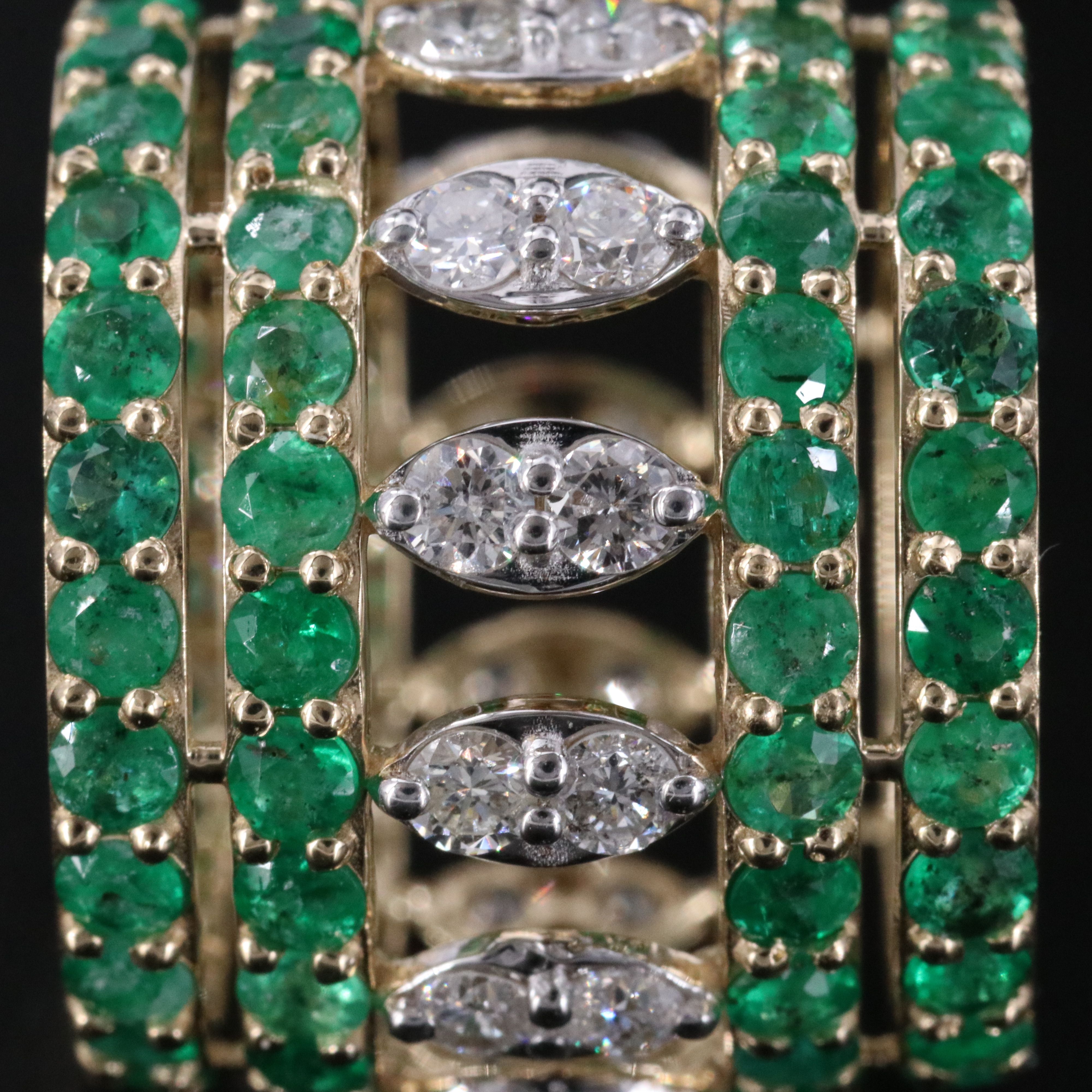 14K 4.64 CTW Emerald and 1.39 CTW Diamond Eternity Ring