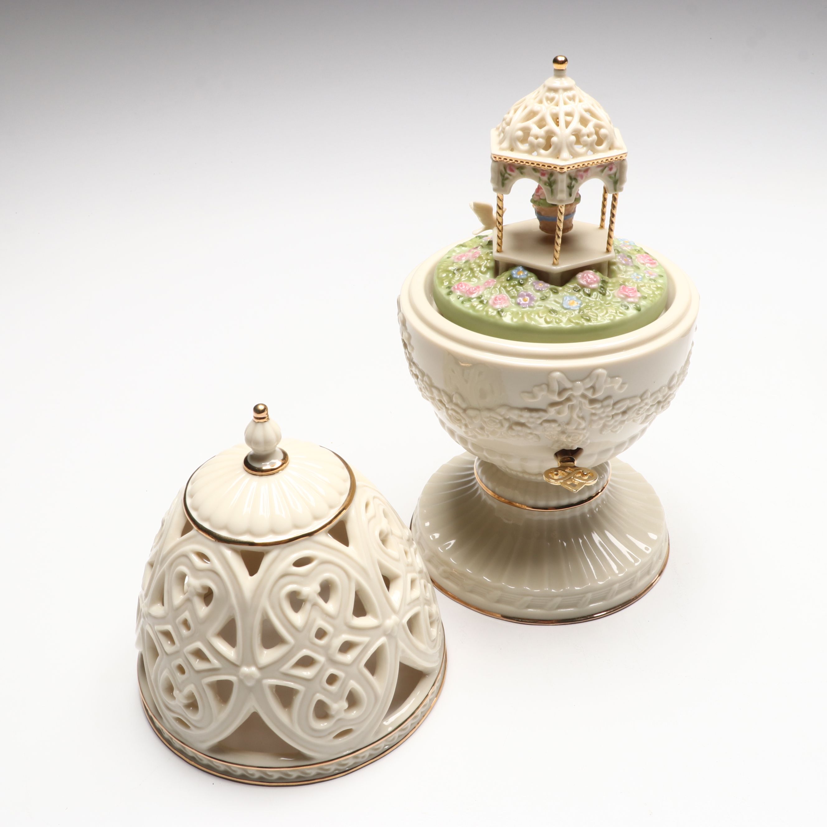 Lenox "La Primavera," "Summertime," and "Autumn Leaves" Musical Eggs
