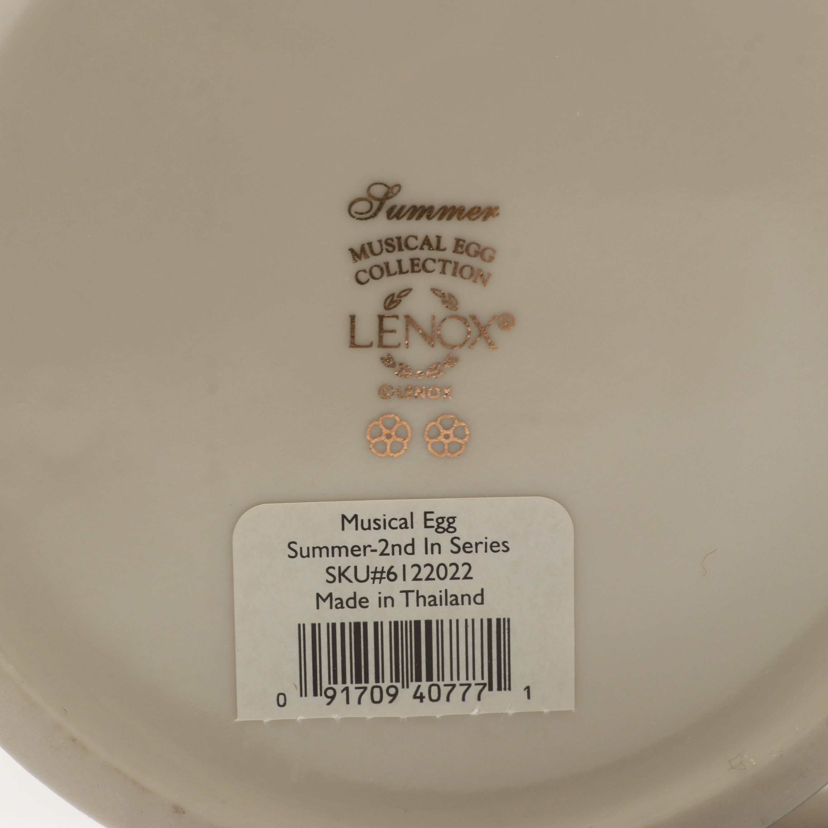 Lenox "La Primavera," "Summertime," and "Autumn Leaves" Musical Eggs