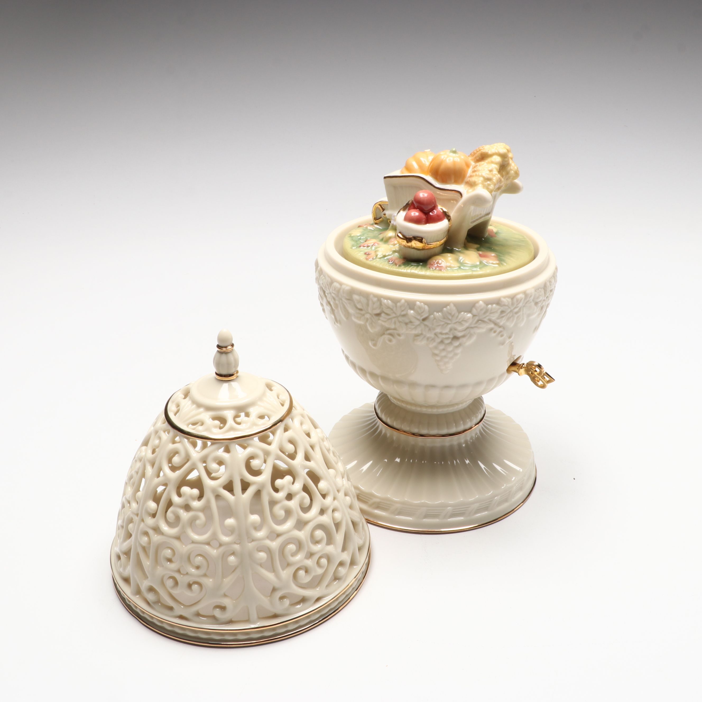 Lenox "La Primavera," "Summertime," and "Autumn Leaves" Musical Eggs