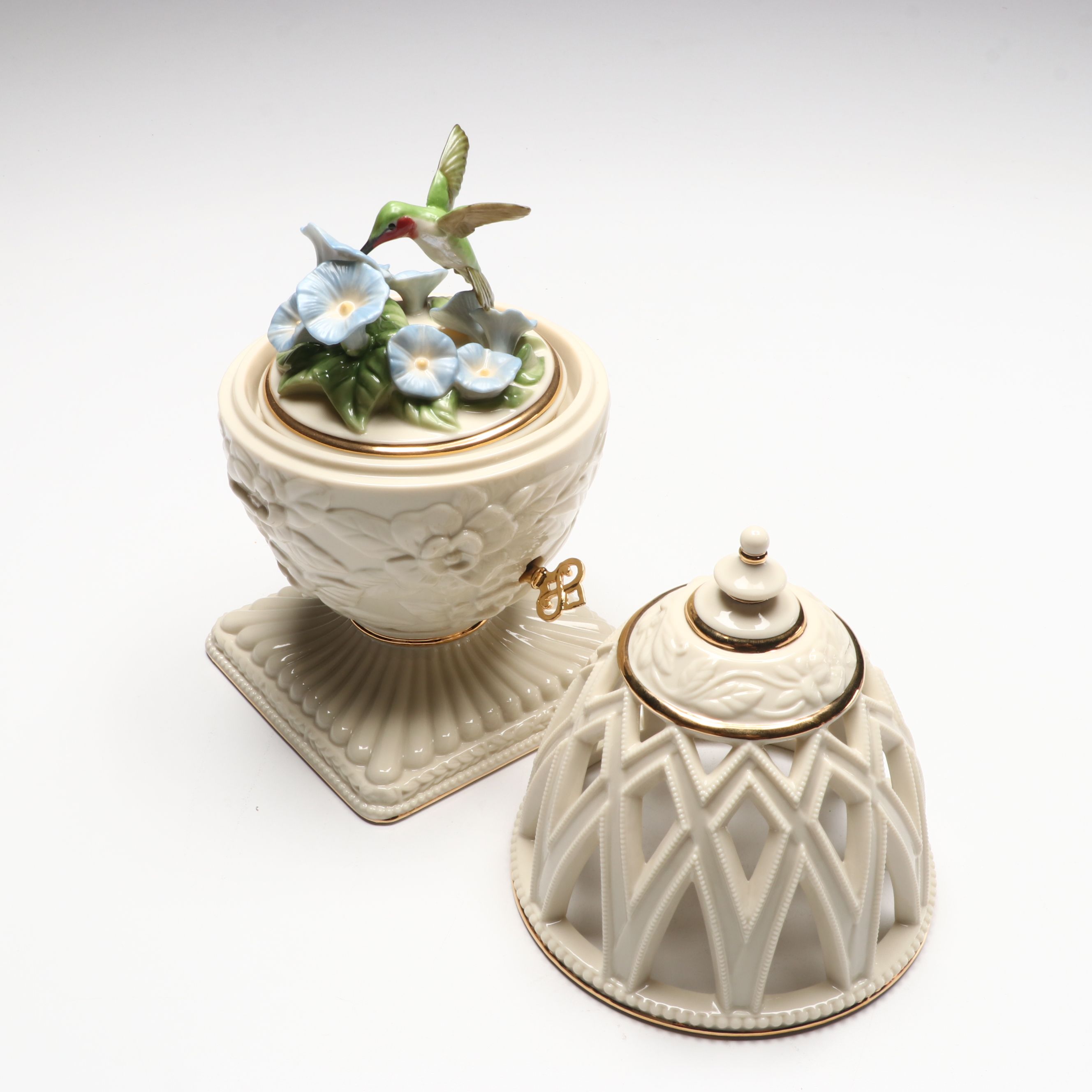 Lenox "La Primavera," "Summertime," and "Autumn Leaves" Musical Eggs