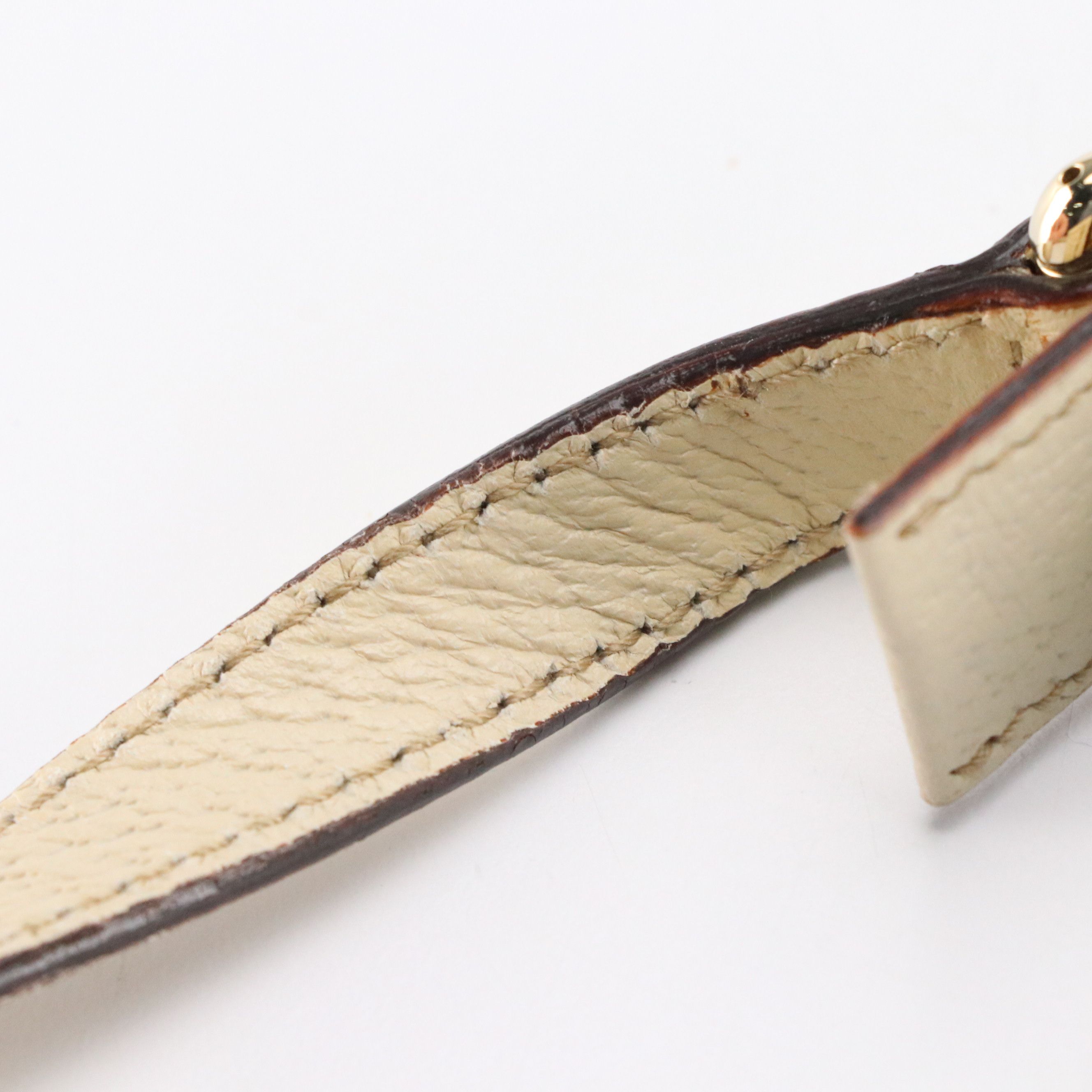 Gucci Pochette Bag in Ivory Leather with Pink Charms