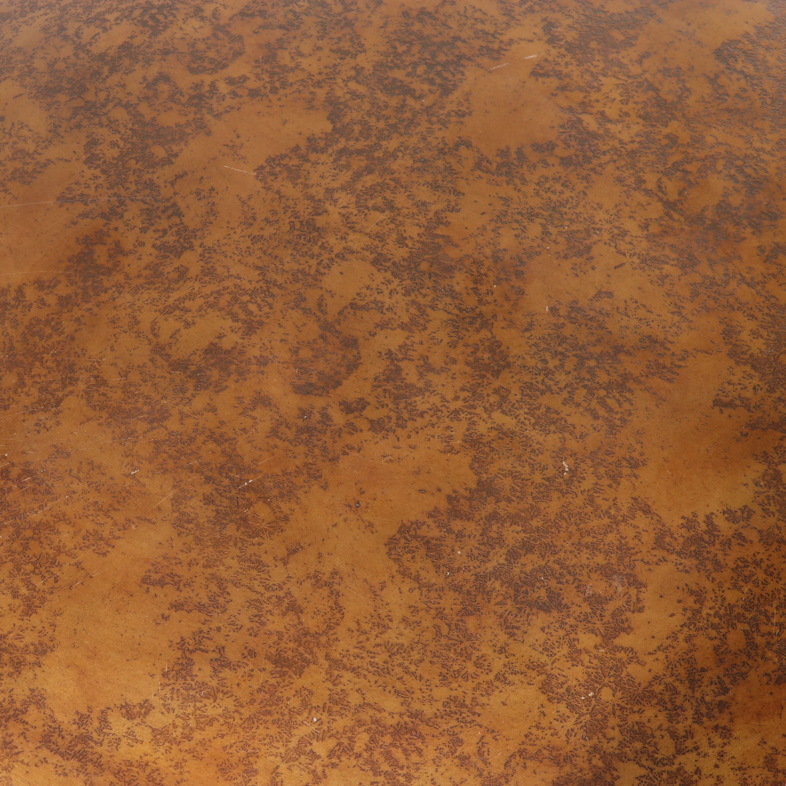 Pair of Industrial Style Hammered Metal and Wrought Iron Tables, 21st Century