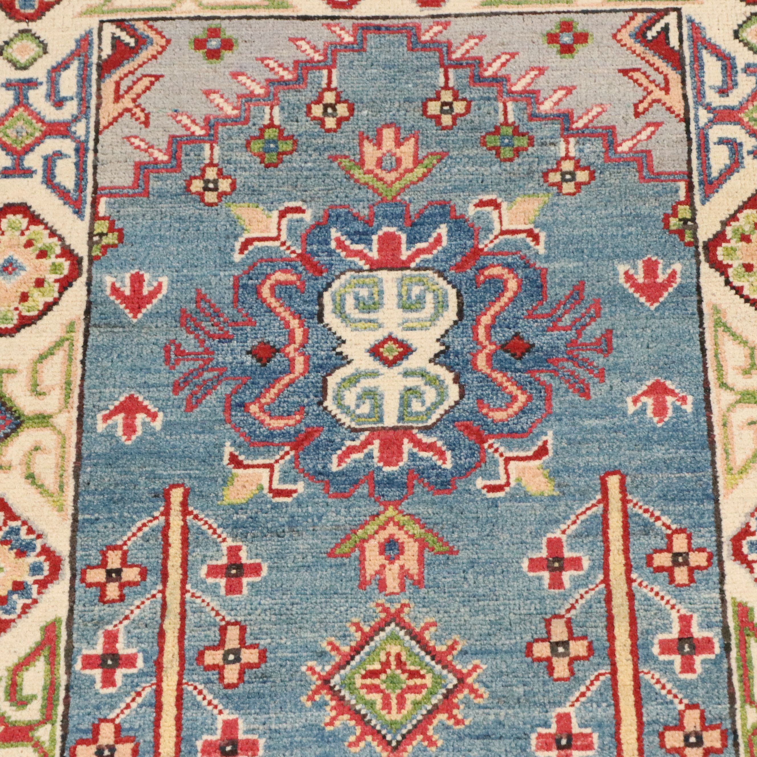 2'3 x 6' Hand-Knotted Indian Kazak Style Carpet Runner