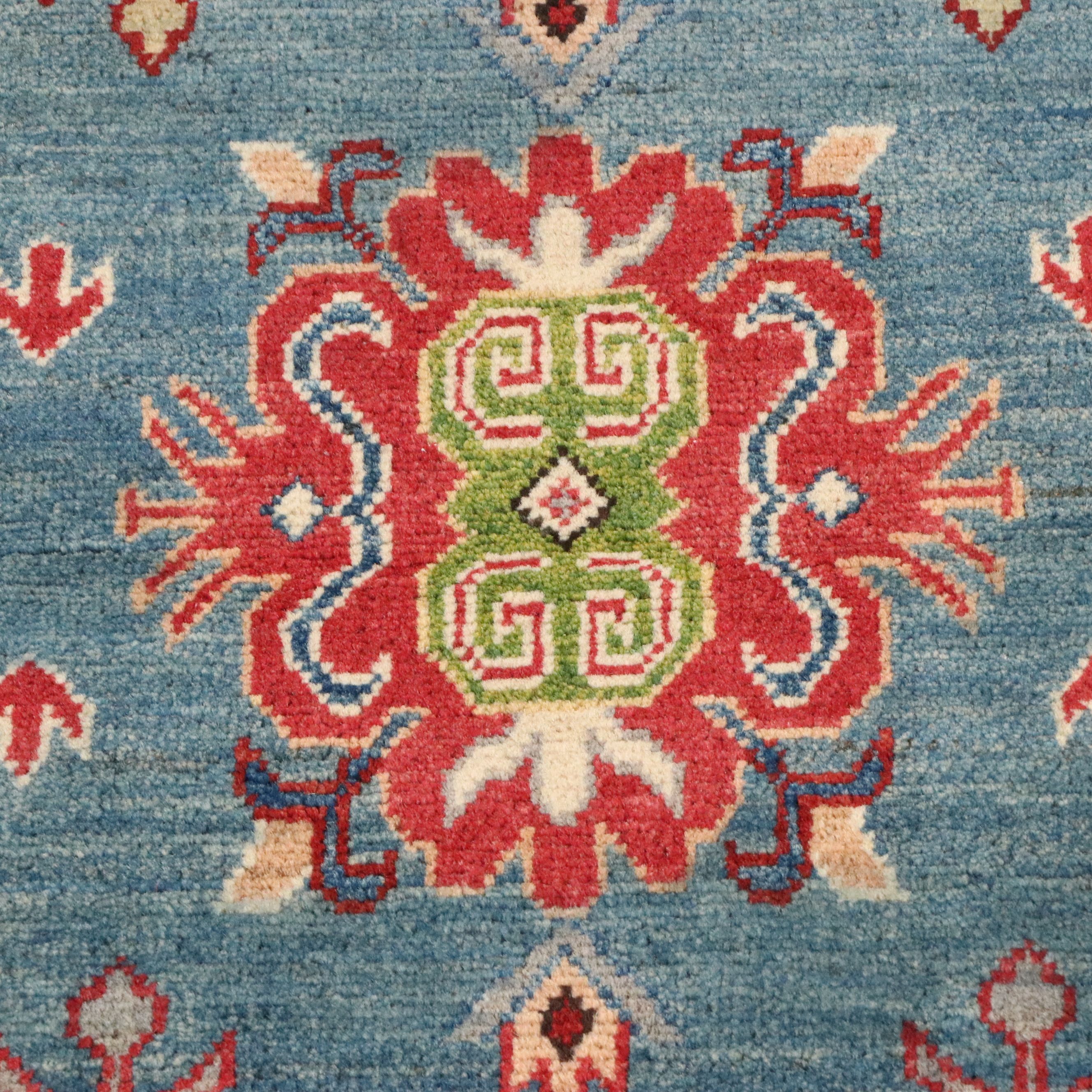 2'3 x 6' Hand-Knotted Indian Kazak Style Carpet Runner