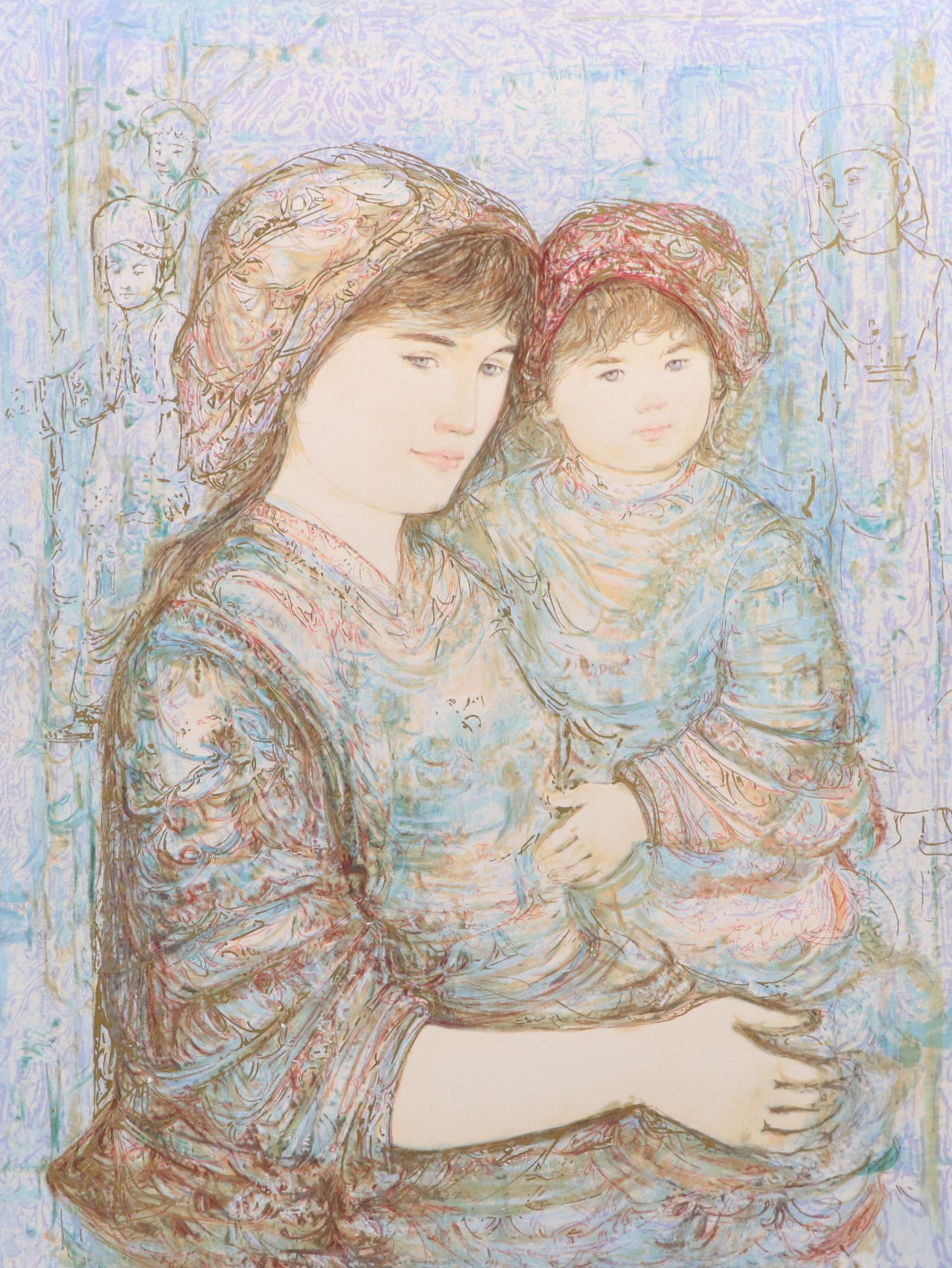 Edna Hibel Serigraph "Naomi," 1993