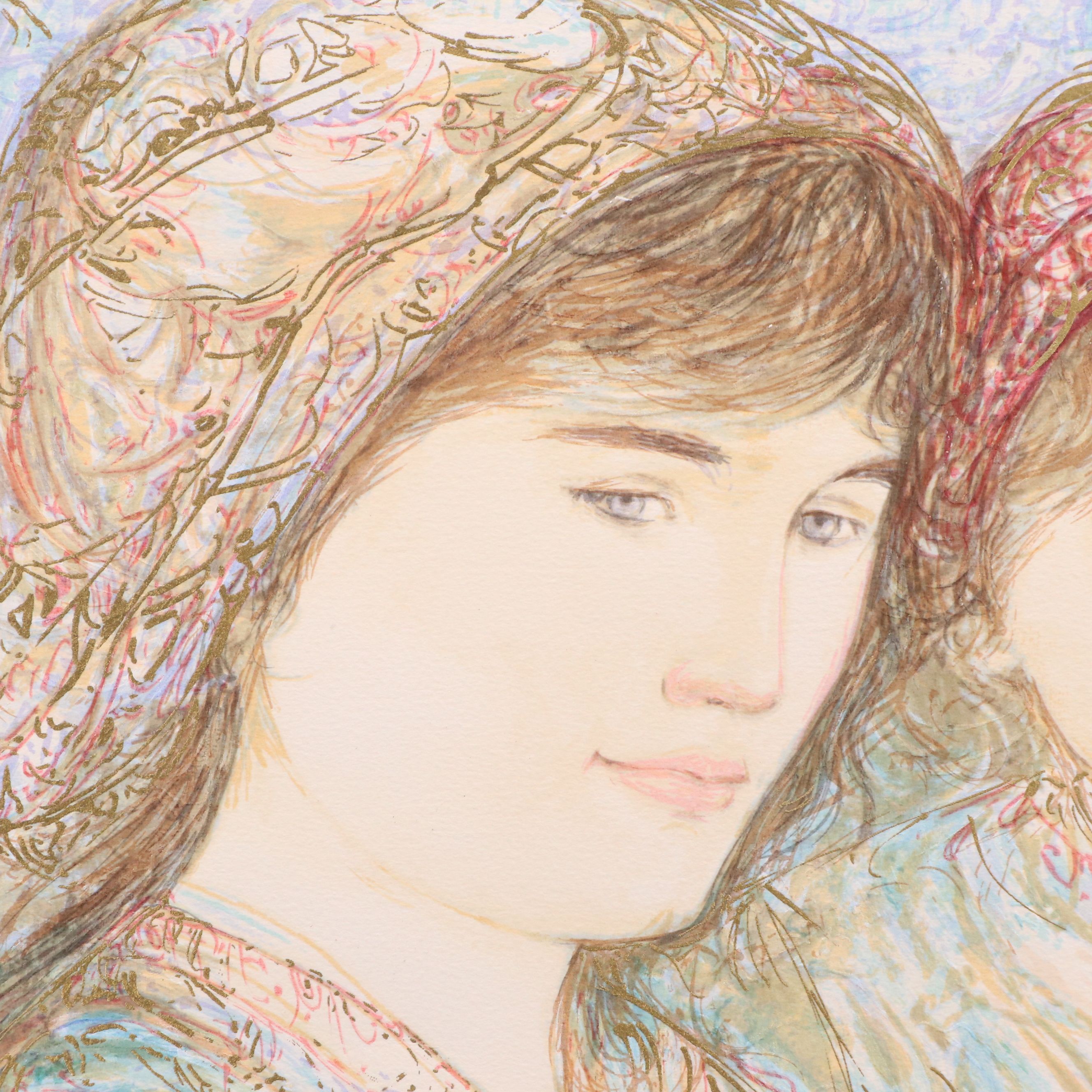 Edna Hibel Serigraph "Naomi," 1993