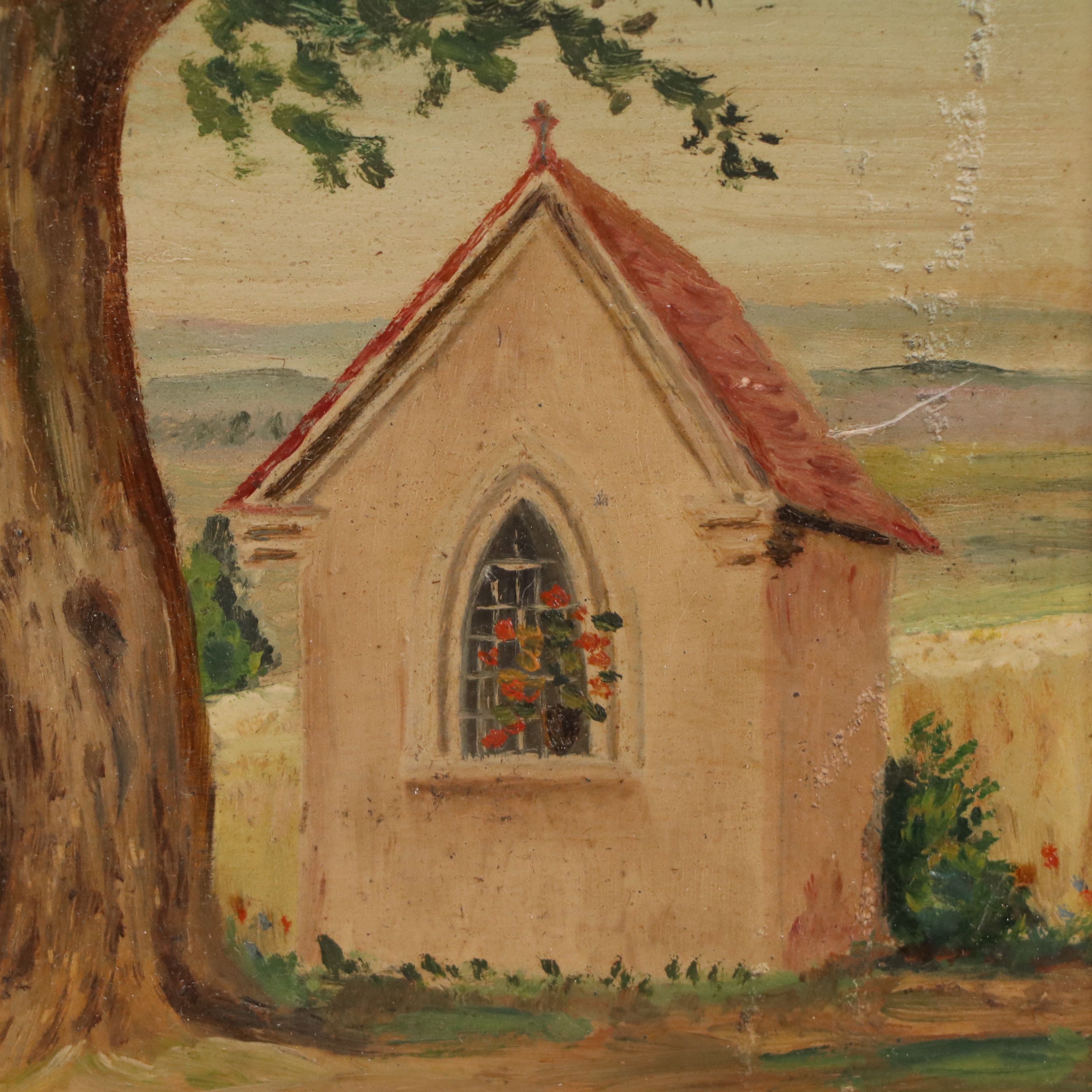 Kleinkunst German Oil Painting "Summer in Bavaria"