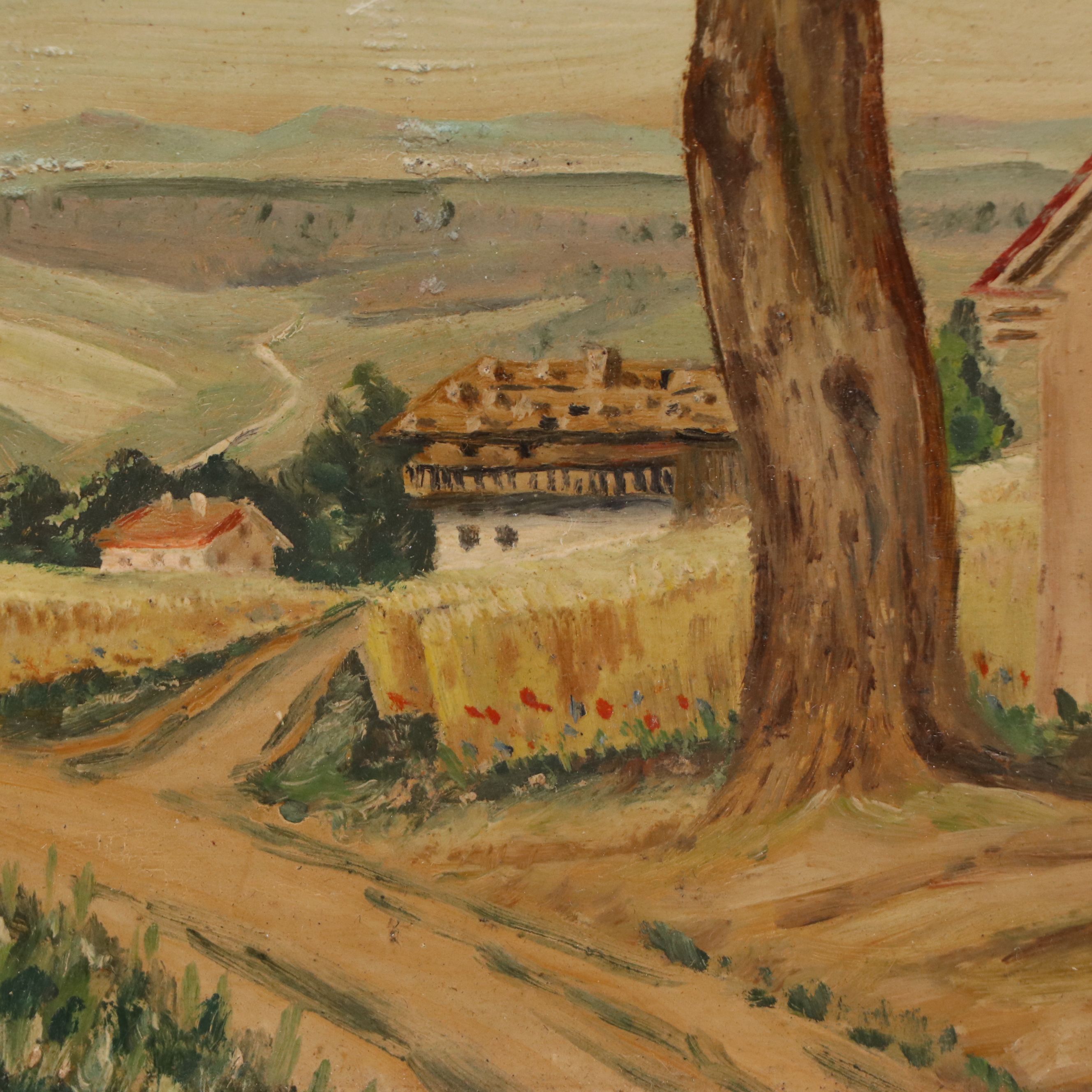 Kleinkunst German Oil Painting "Summer in Bavaria"