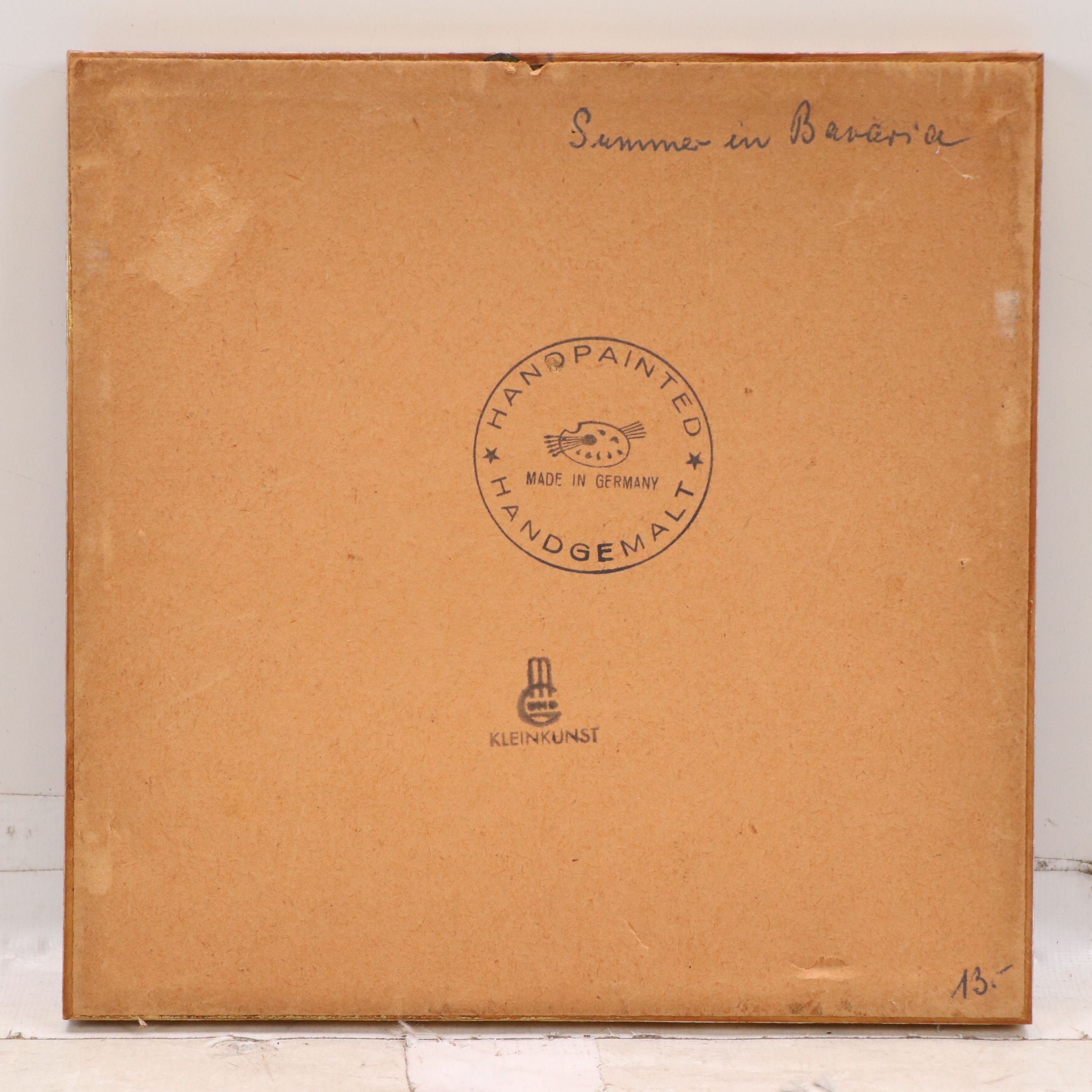 Kleinkunst German Oil Painting "Summer in Bavaria"