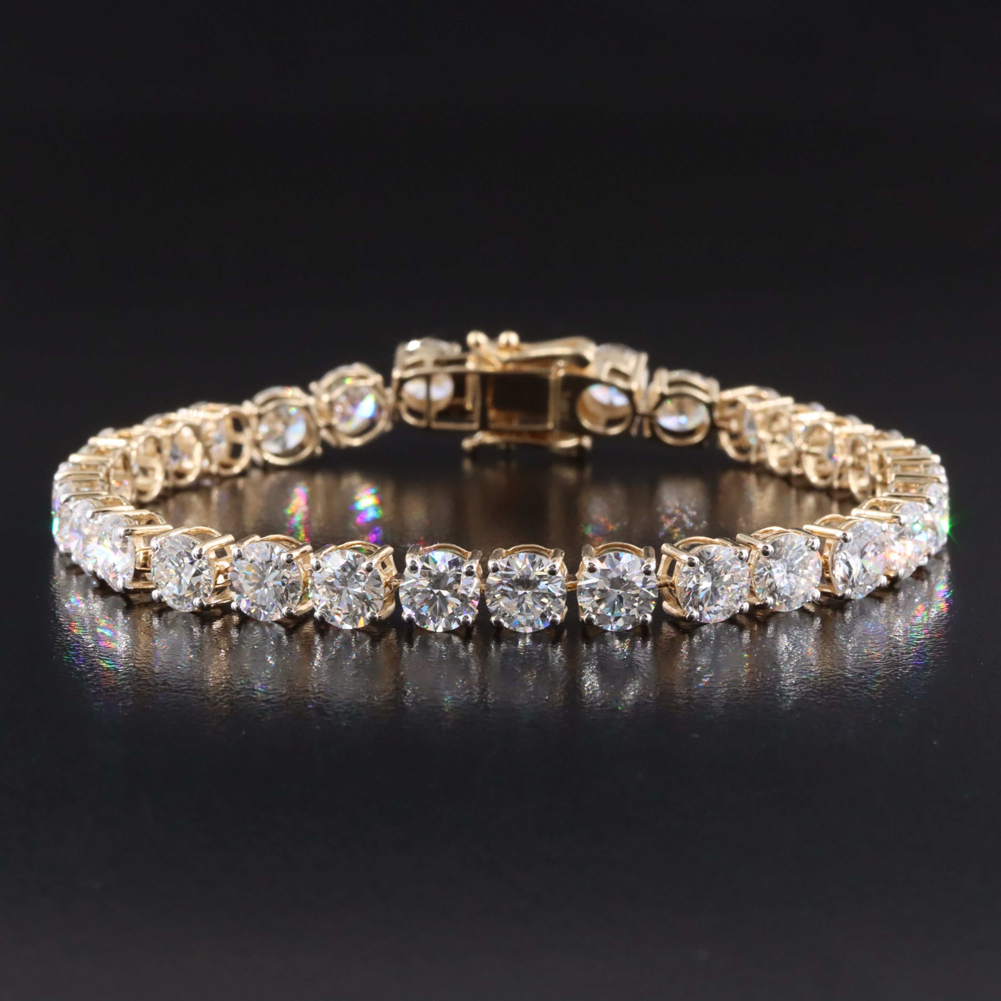 14K 19.57 CTW Lab Grown Diamond Line Bracelet