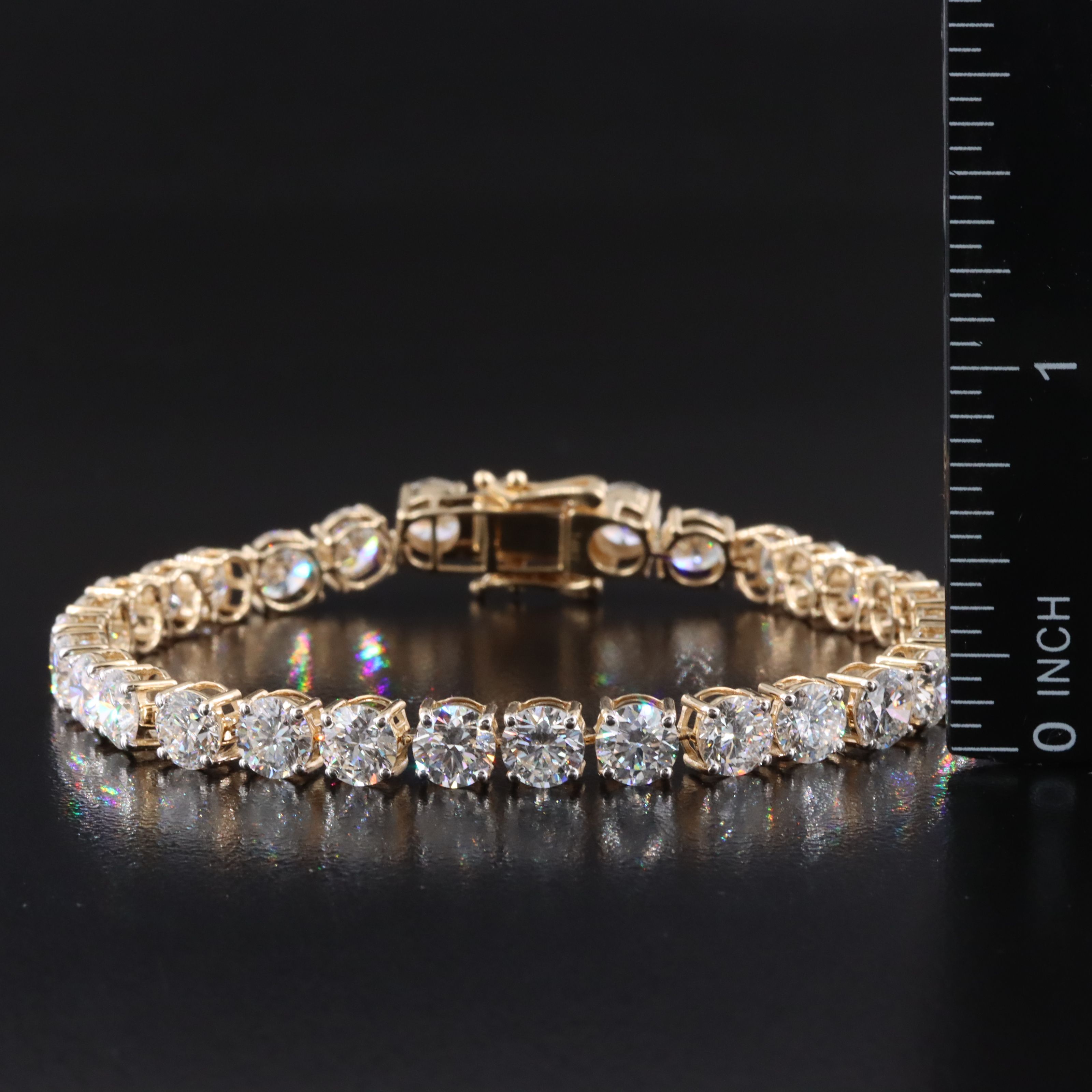 14K 19.57 CTW Lab Grown Diamond Line Bracelet