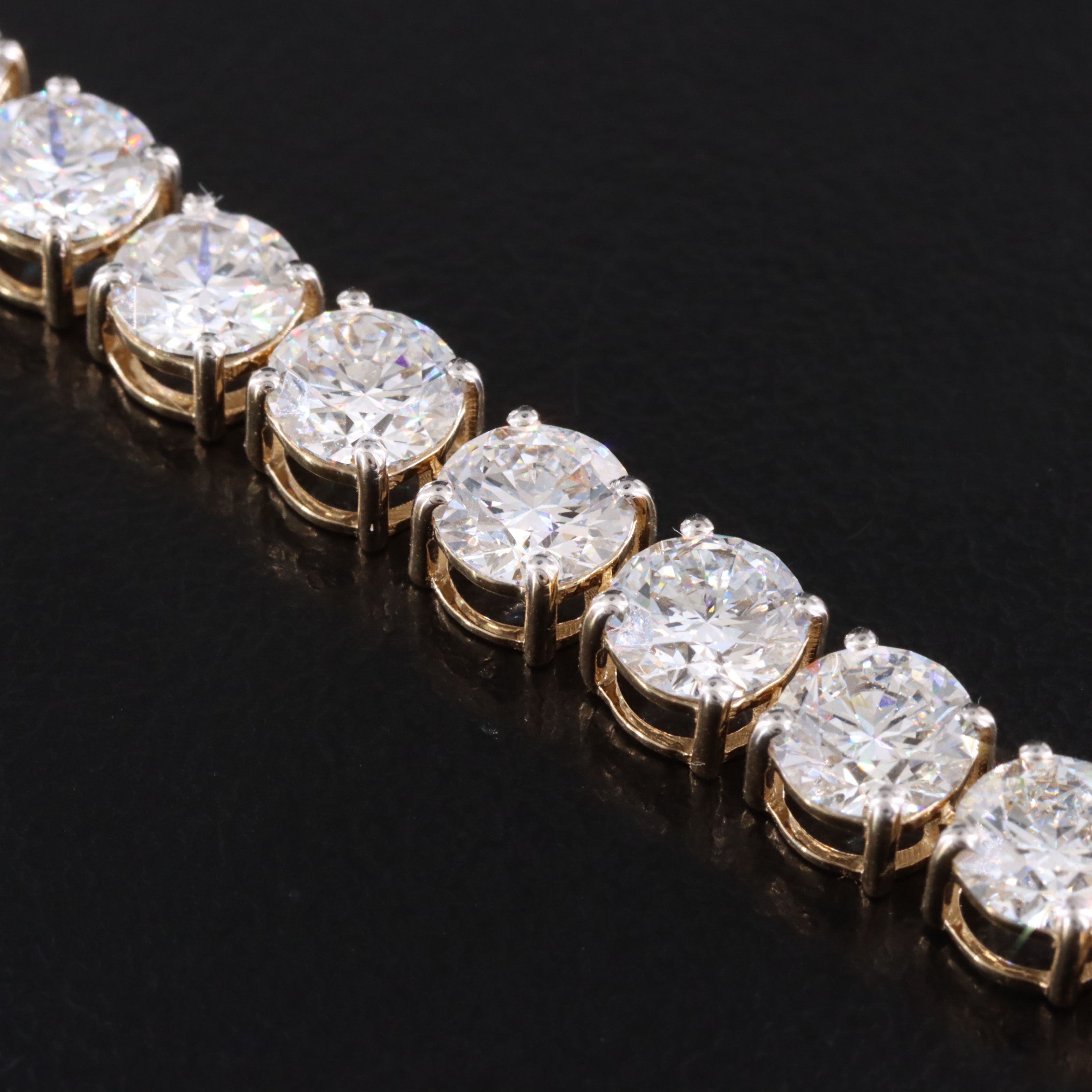 14K 19.57 CTW Lab Grown Diamond Line Bracelet