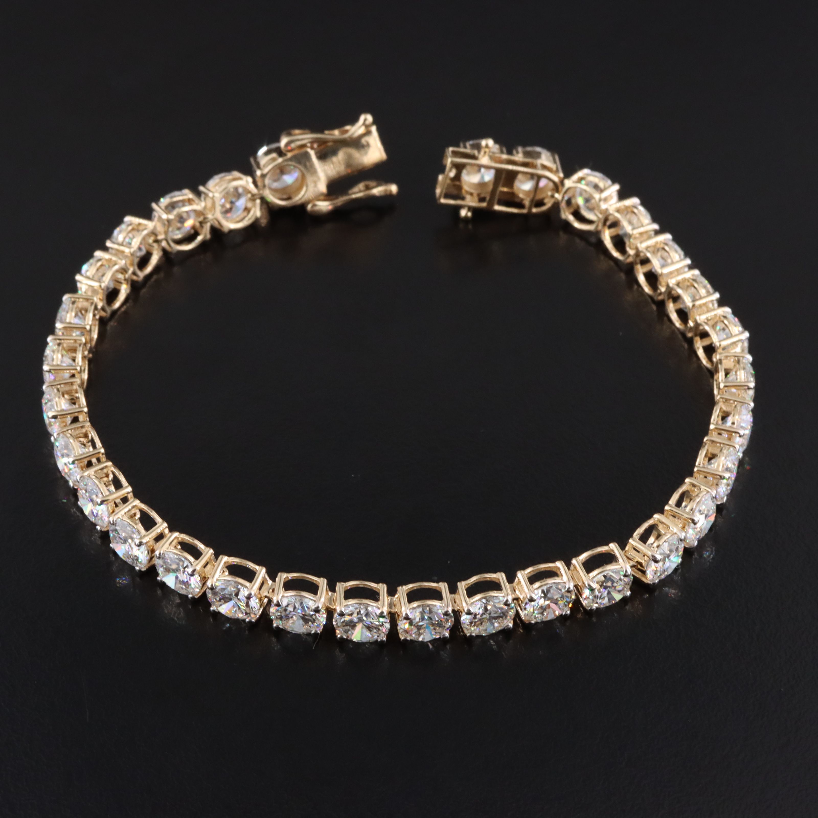 14K 19.57 CTW Lab Grown Diamond Line Bracelet