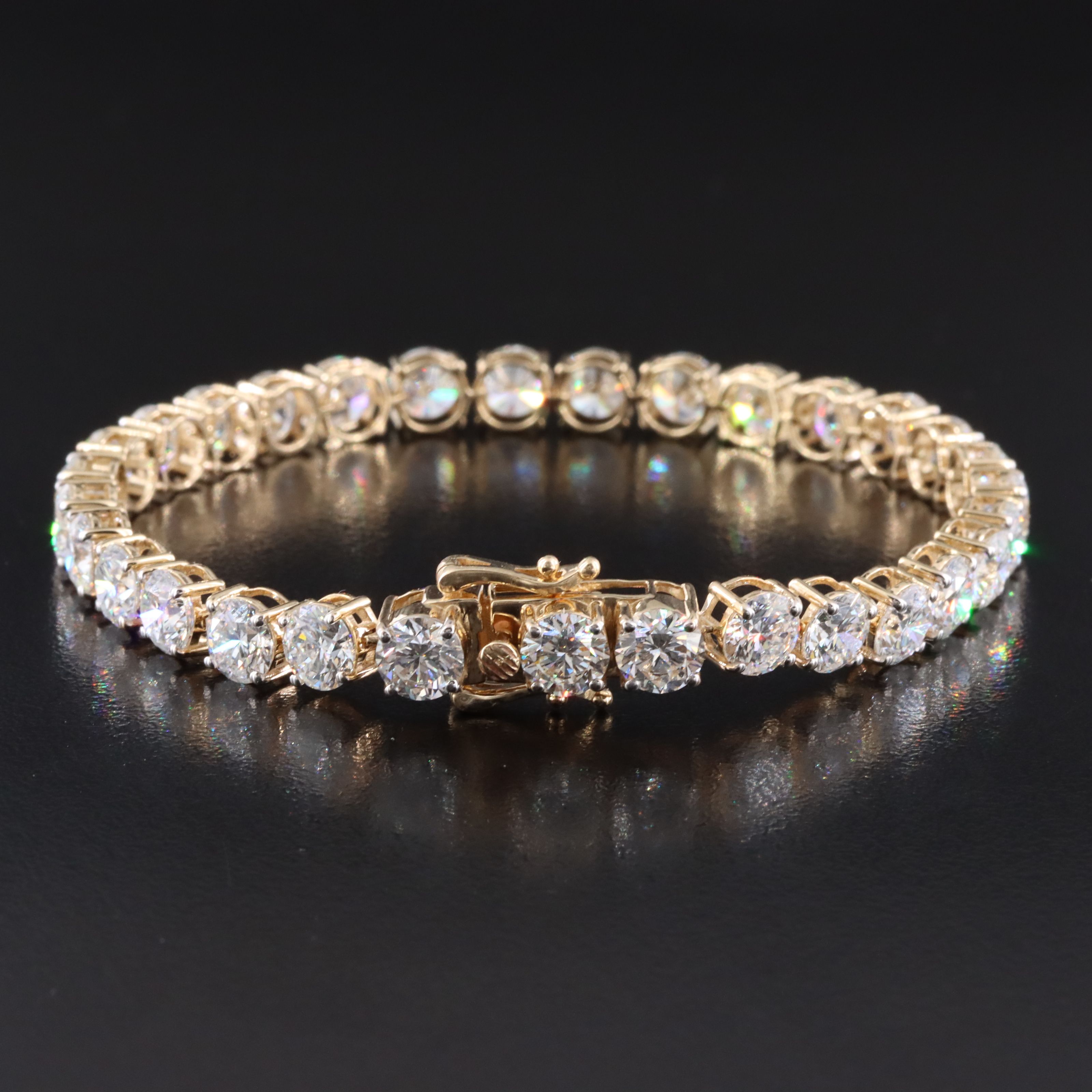 14K 19.57 CTW Lab Grown Diamond Line Bracelet