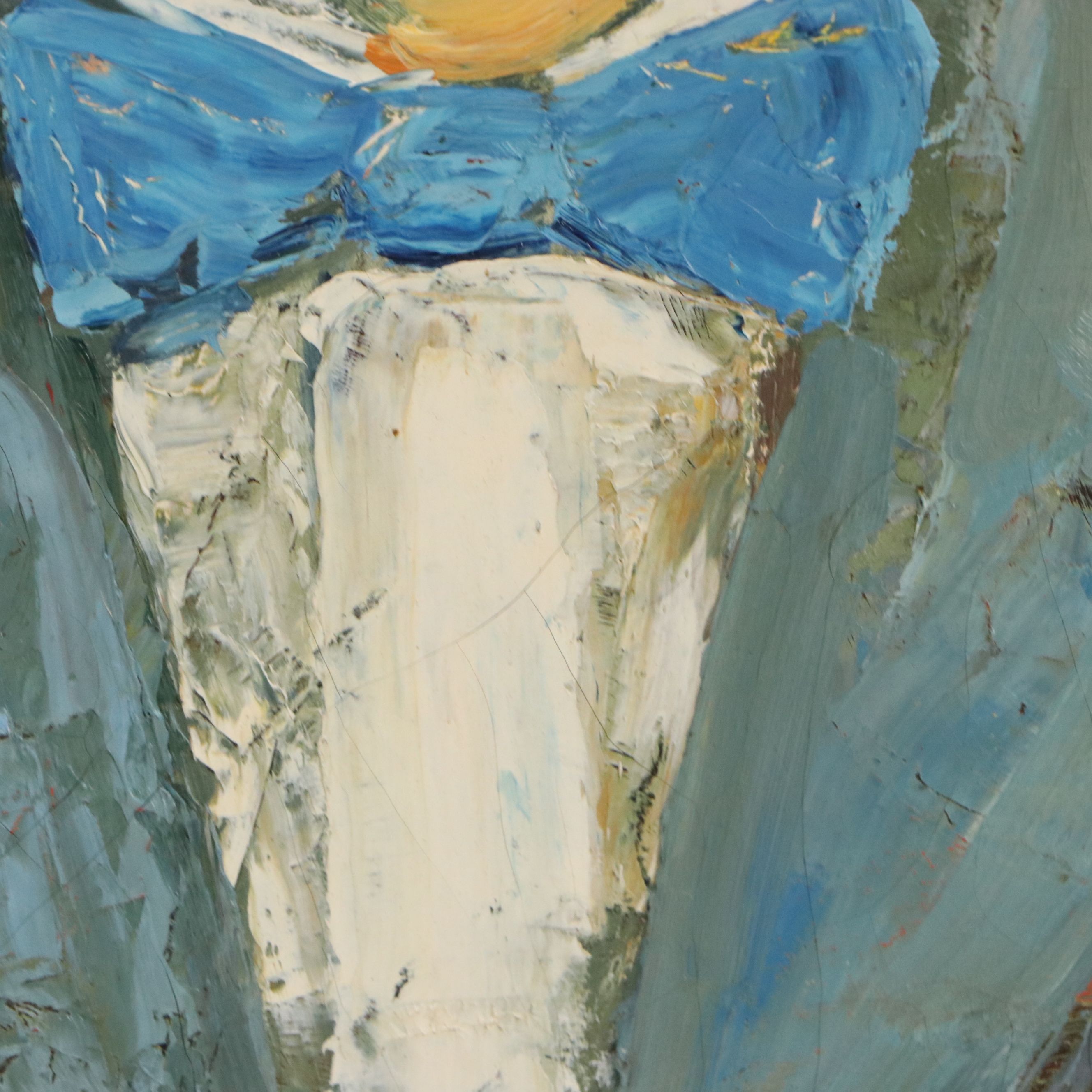 Oil Painting Portrait of Man in Suit, Circa 1954