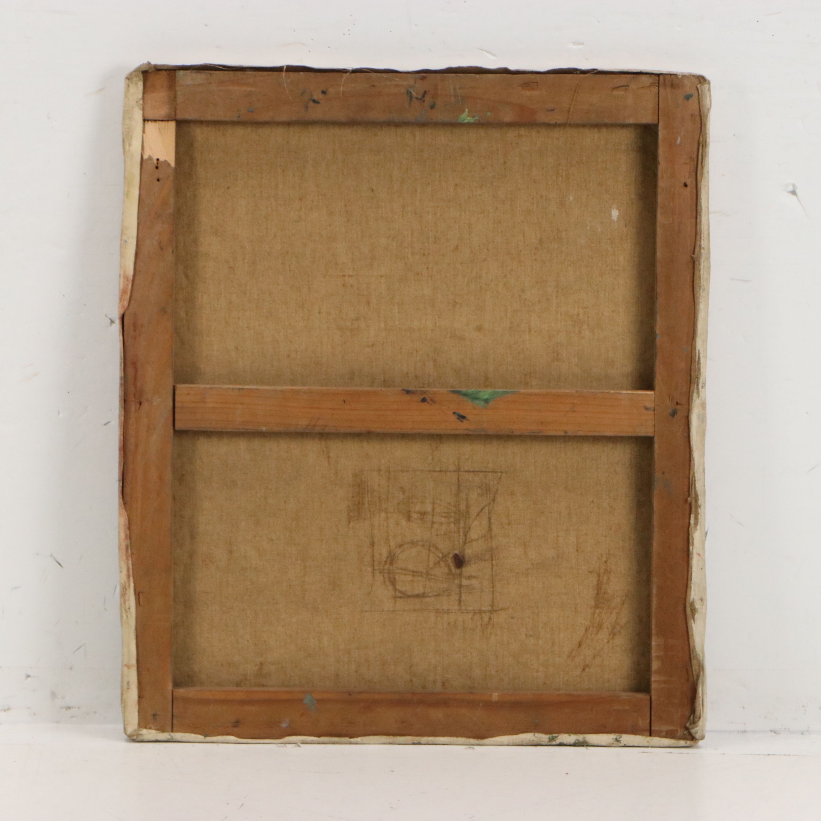 Oil Painting Portrait of Man in Suit, Circa 1954