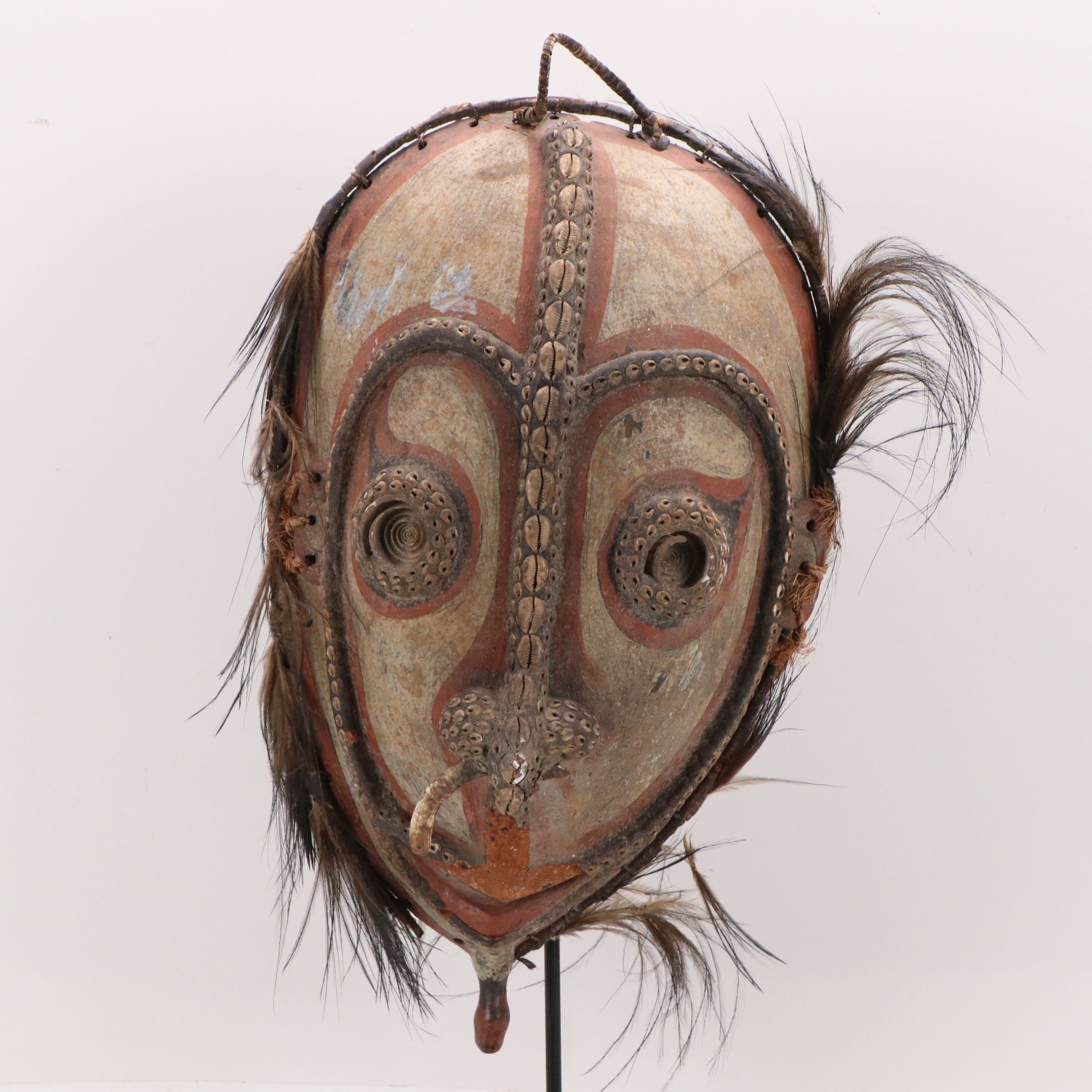 Papua New Guinea Sepik River Valley Polychromed Gable Mask