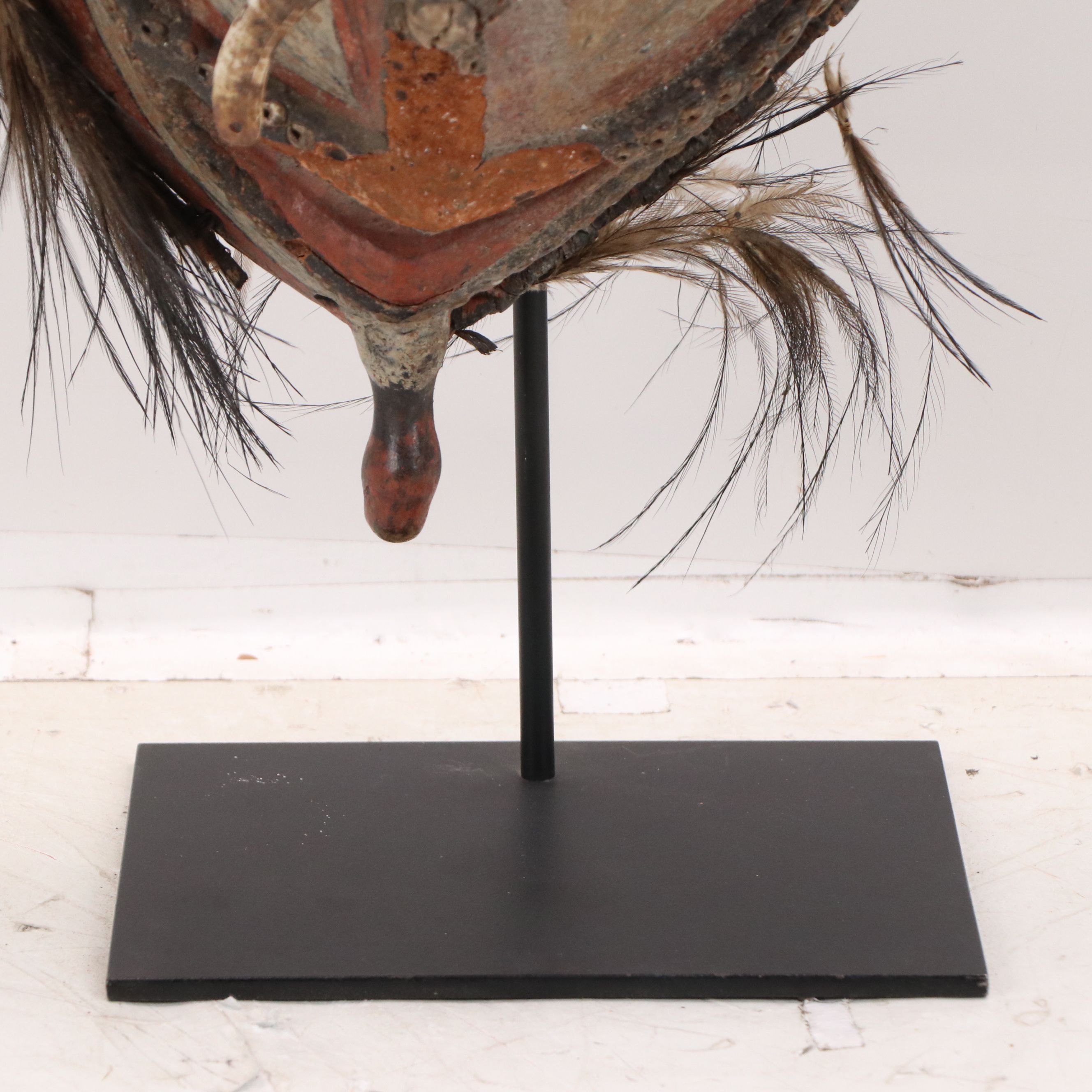 Papua New Guinea Sepik River Valley Polychromed Gable Mask