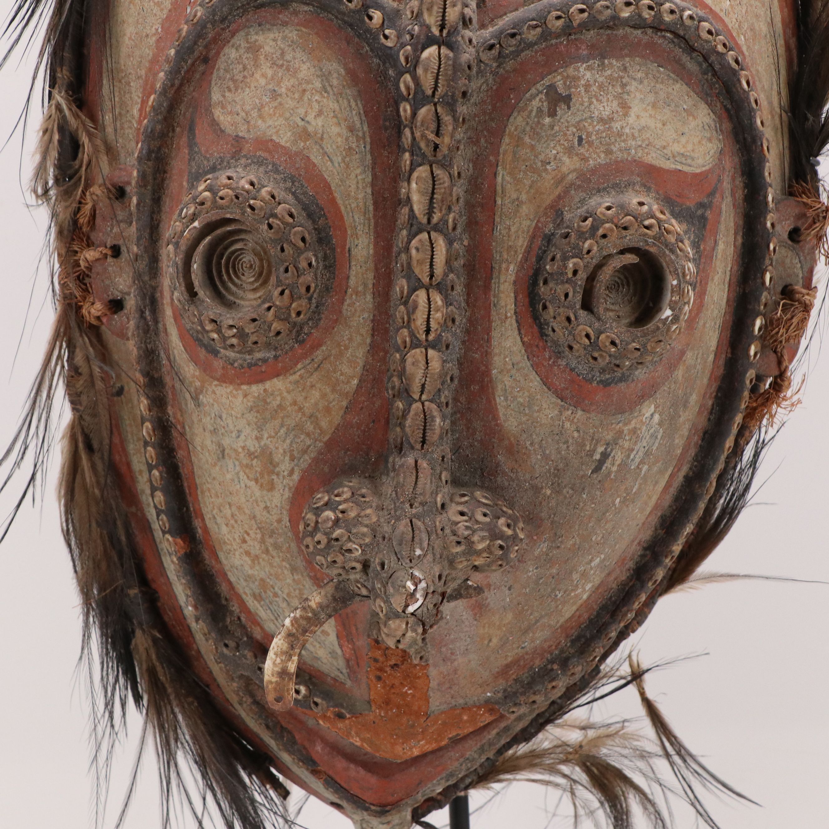Papua New Guinea Sepik River Valley Polychromed Gable Mask