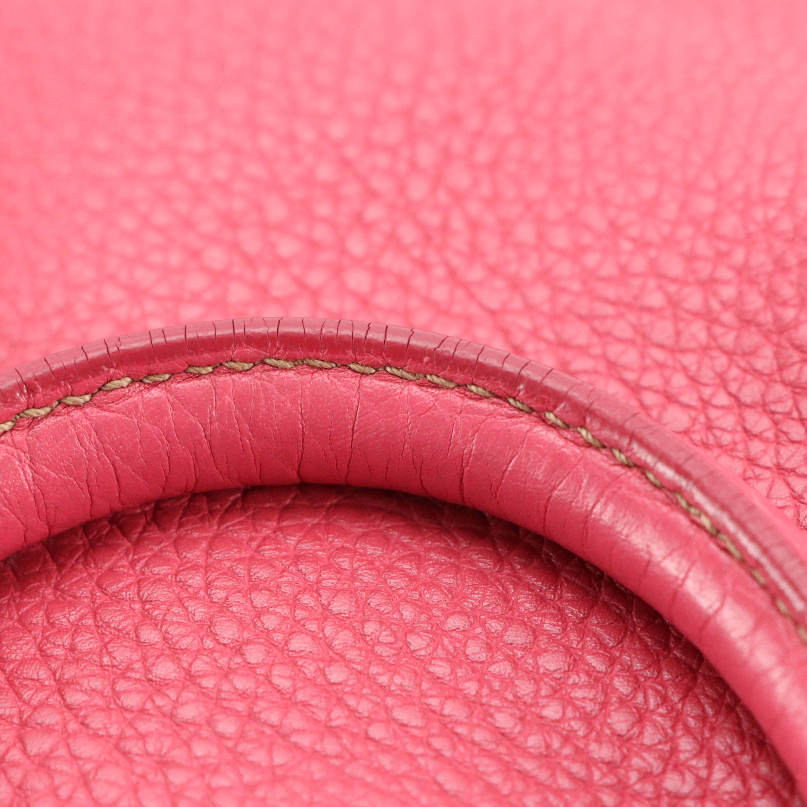 Prada Top Handle Two-Way Tote Bag in Pink Vitello Daino Leather