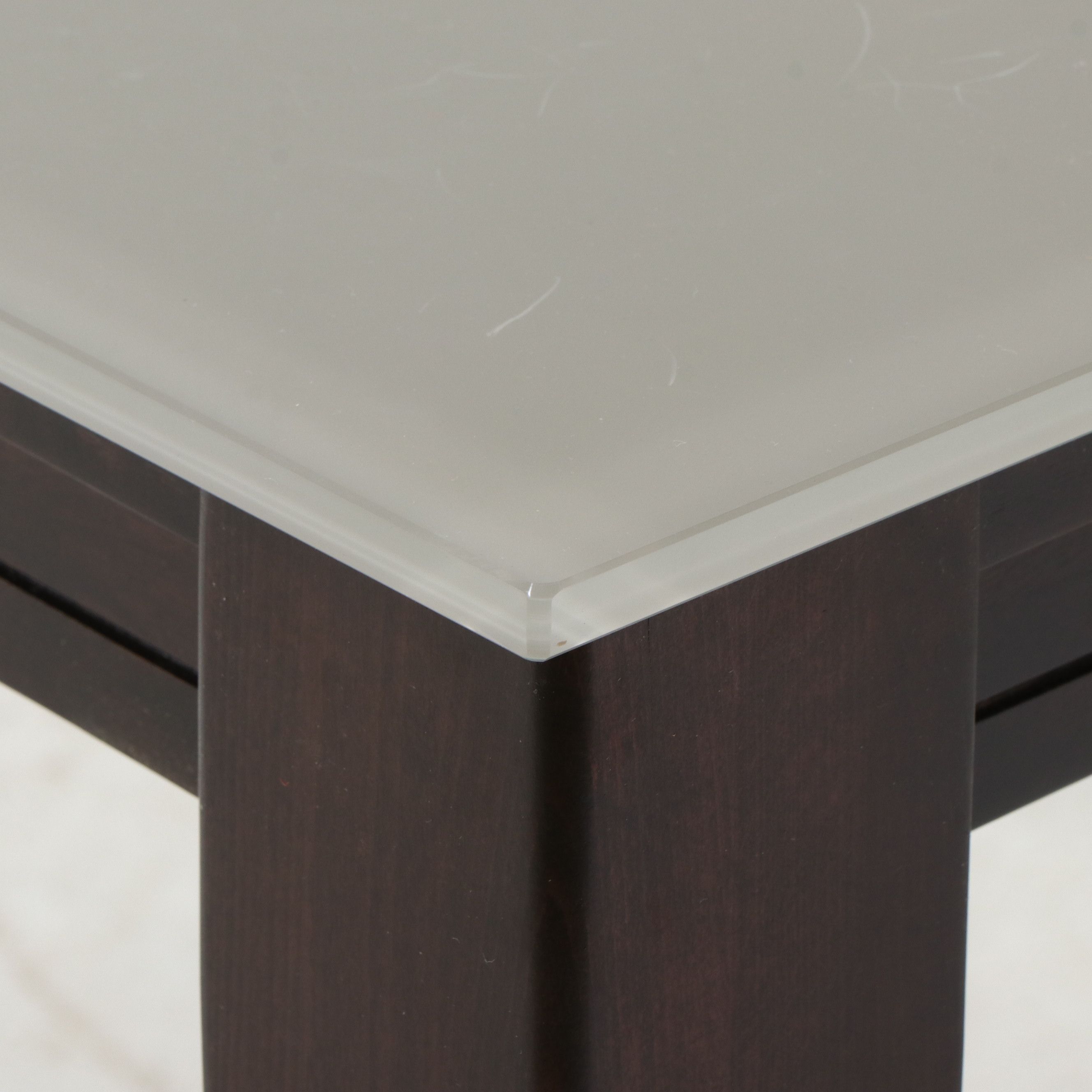 Seven-Piece Modern Dining Set with Tempered Glass Rectangular Table