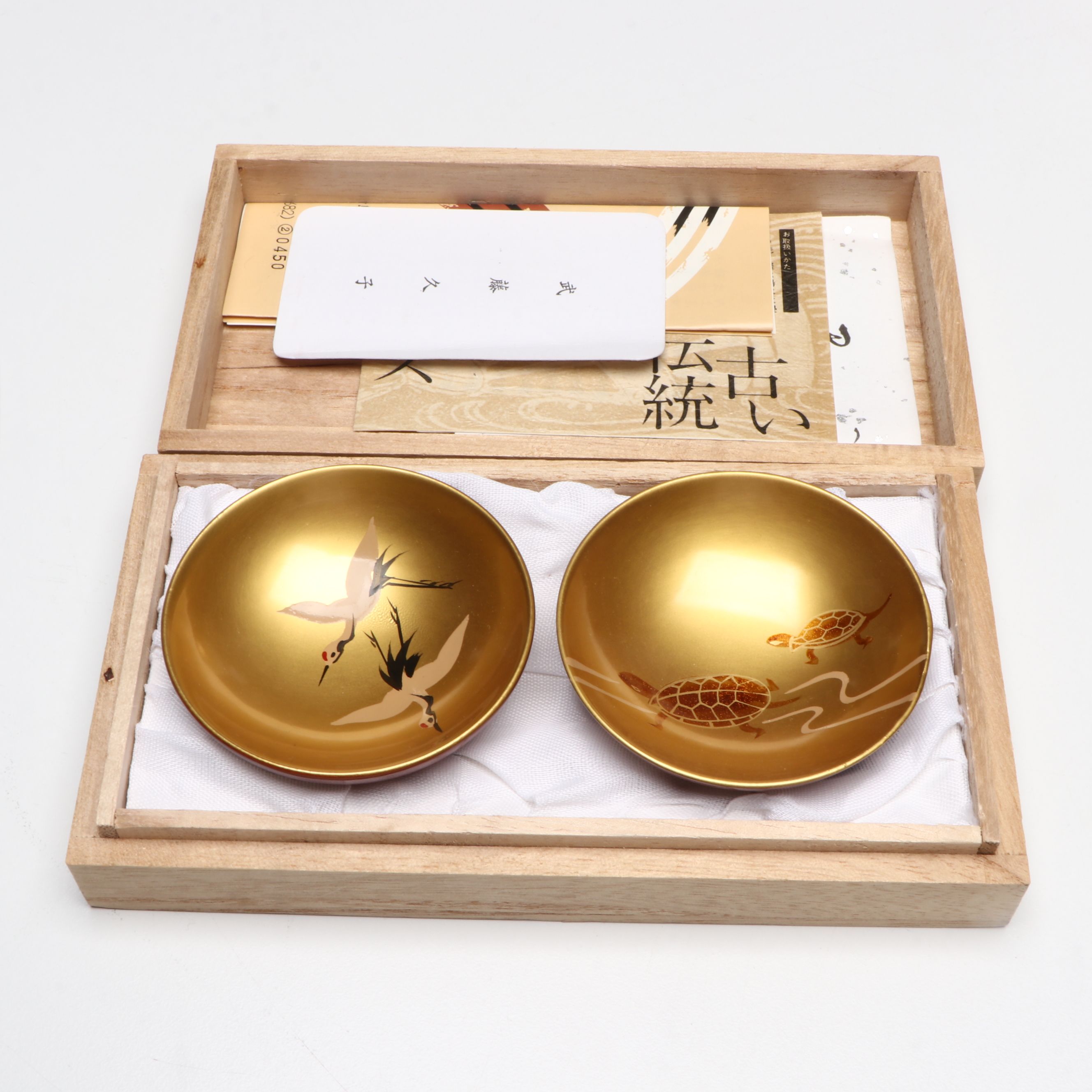 Taiwanese Anping Sword Lion with Japanese Lacquerware and Chokin Cranes