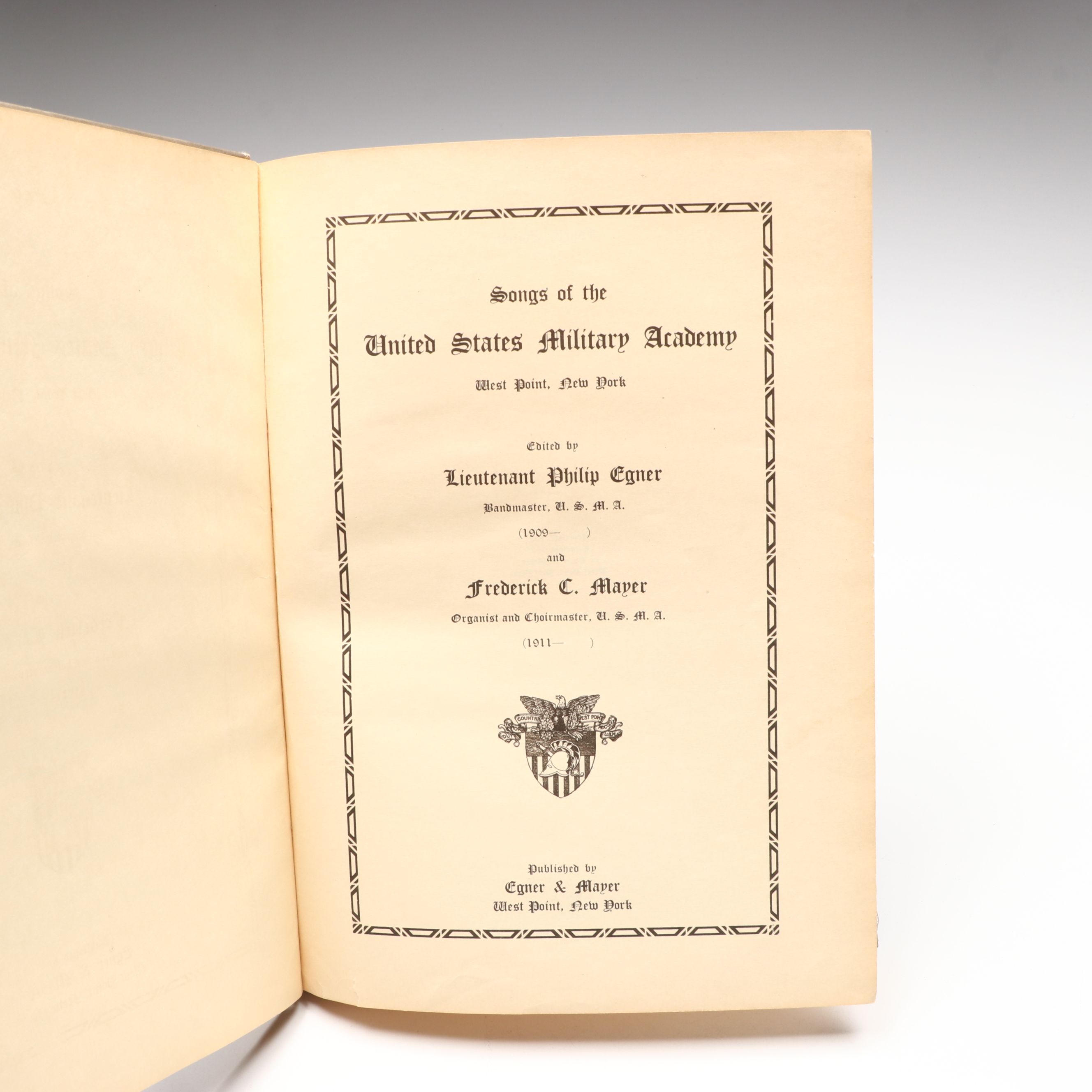 "Readings From the Holy Scriptures" and "Songs of the U.S. Military Academy"